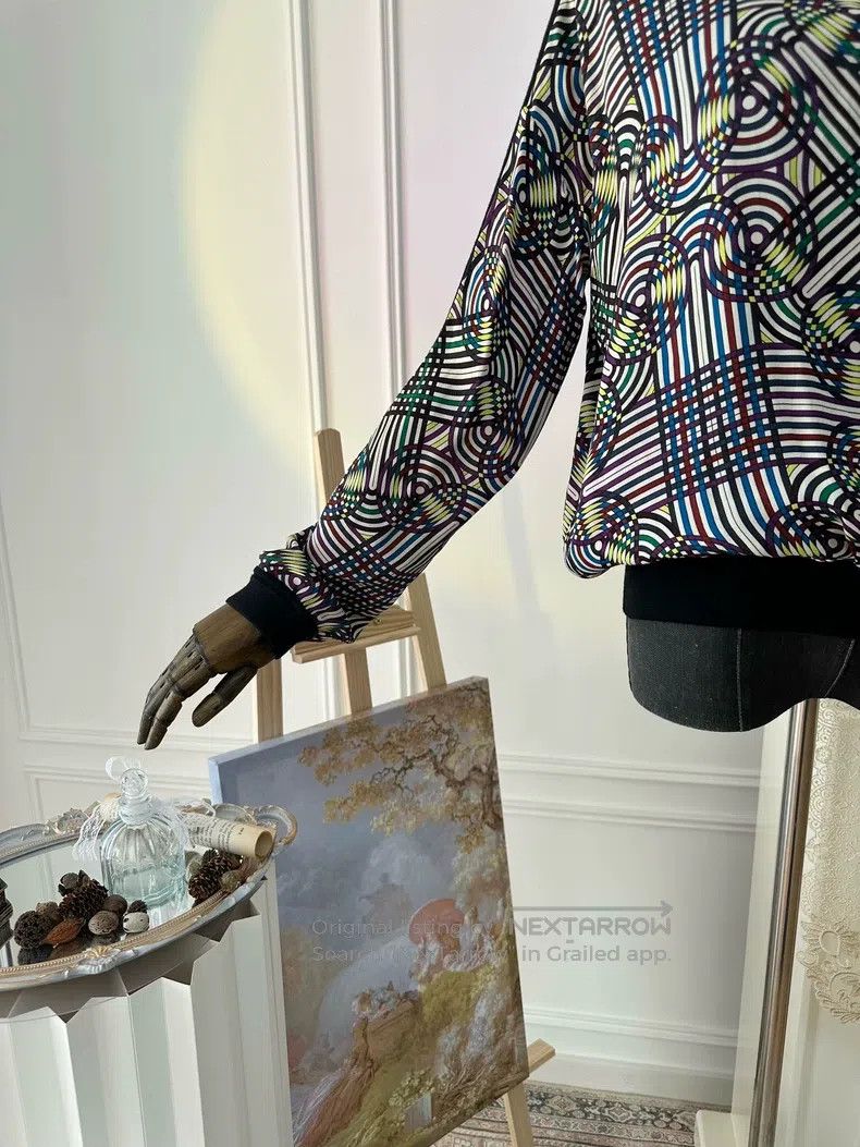 Hermes Hermes Silk Printed Long Sleeve Top, Colorful Size XS / US 0-2 / IT 36-38 - 4 Thumbnail