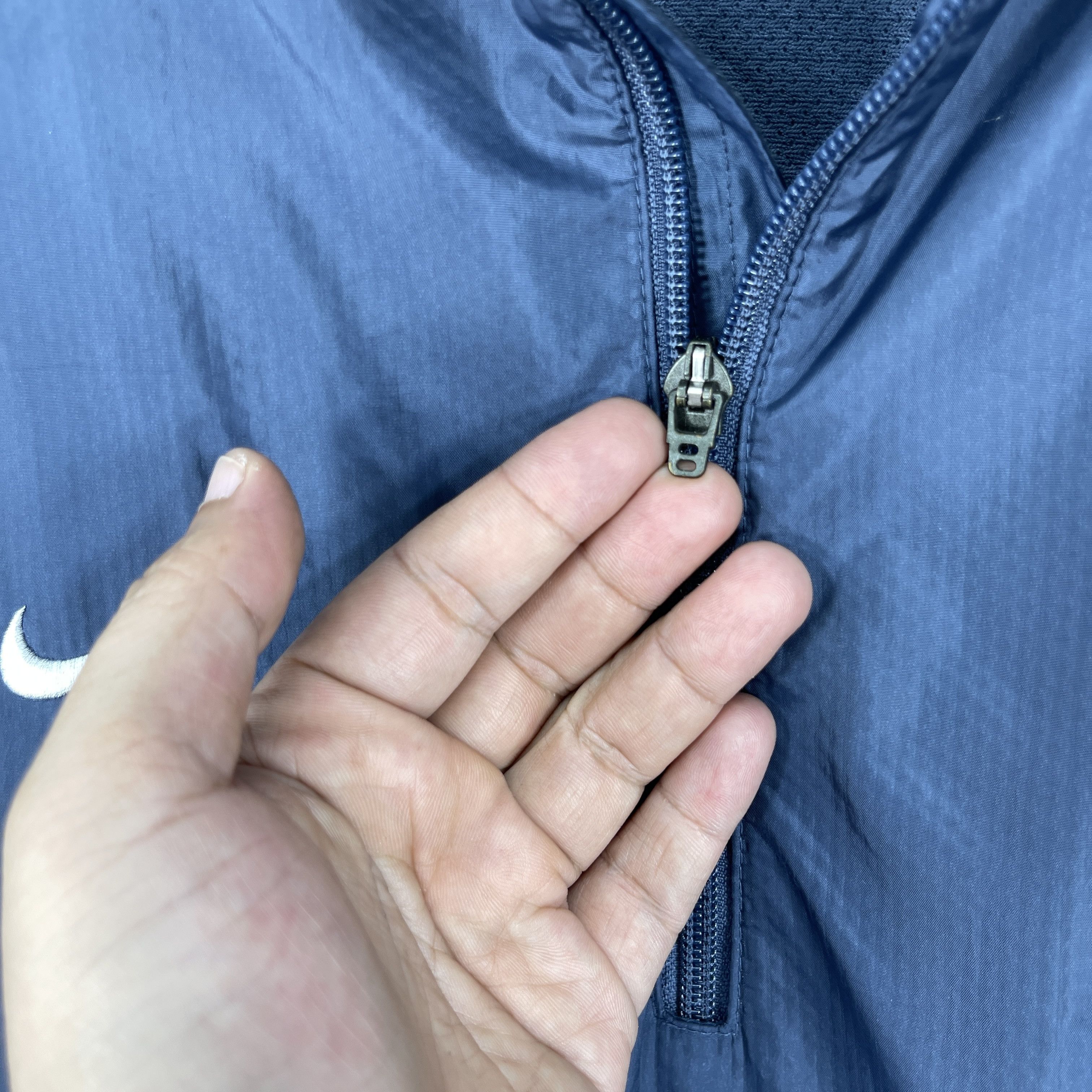 Nike Vintage NIKE Swoosh Jacket Half Zipper Windbreaker Size US L / EU 52-54 / 3 - 8 Thumbnail