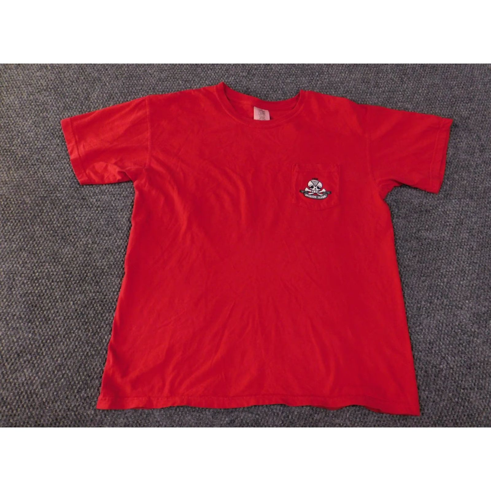 Comfort Colors Comfort Colors T-Shirt Mens Large Red Skull Pocket Graphic TKE Fraternity Size US L / EU 52-54 / 3 - 3 Thumbnail
