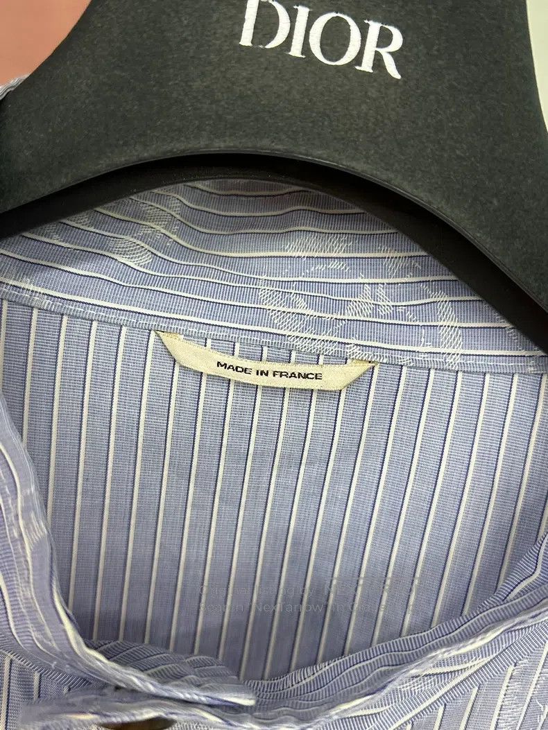 Hermes Hermes Men's Blue Pig Nose Printed Striped Jacket Shirt Size US M / EU 48-50 / 2 - 3 Thumbnail