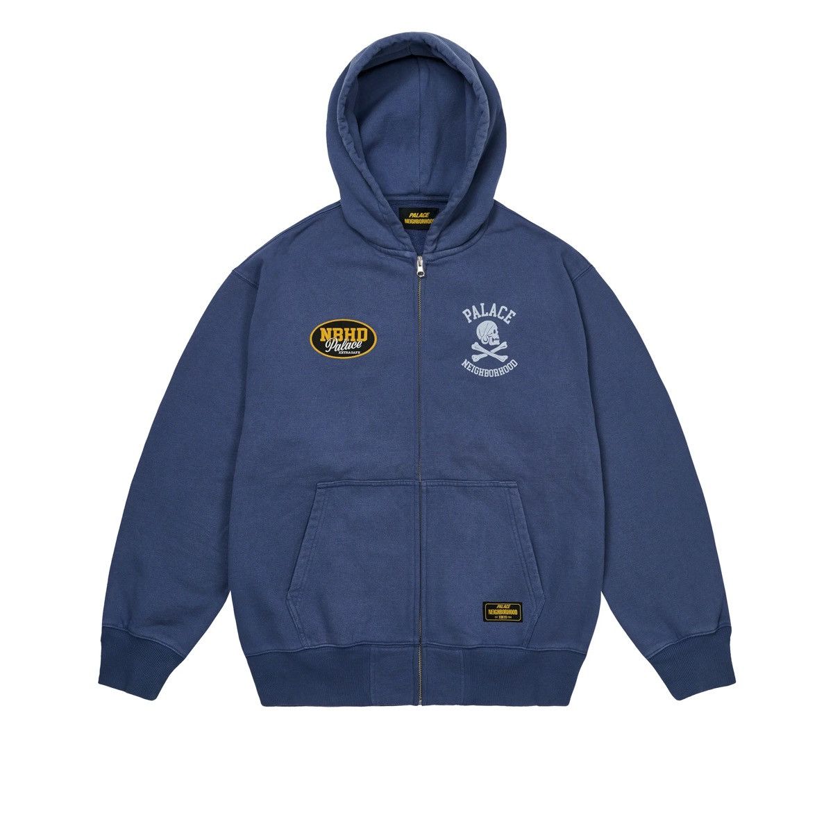 Palace Palace X Neighborhood Skull Zip Hoodie Navy Size US M / EU 48-50 / 2 - 2 Thumbnail