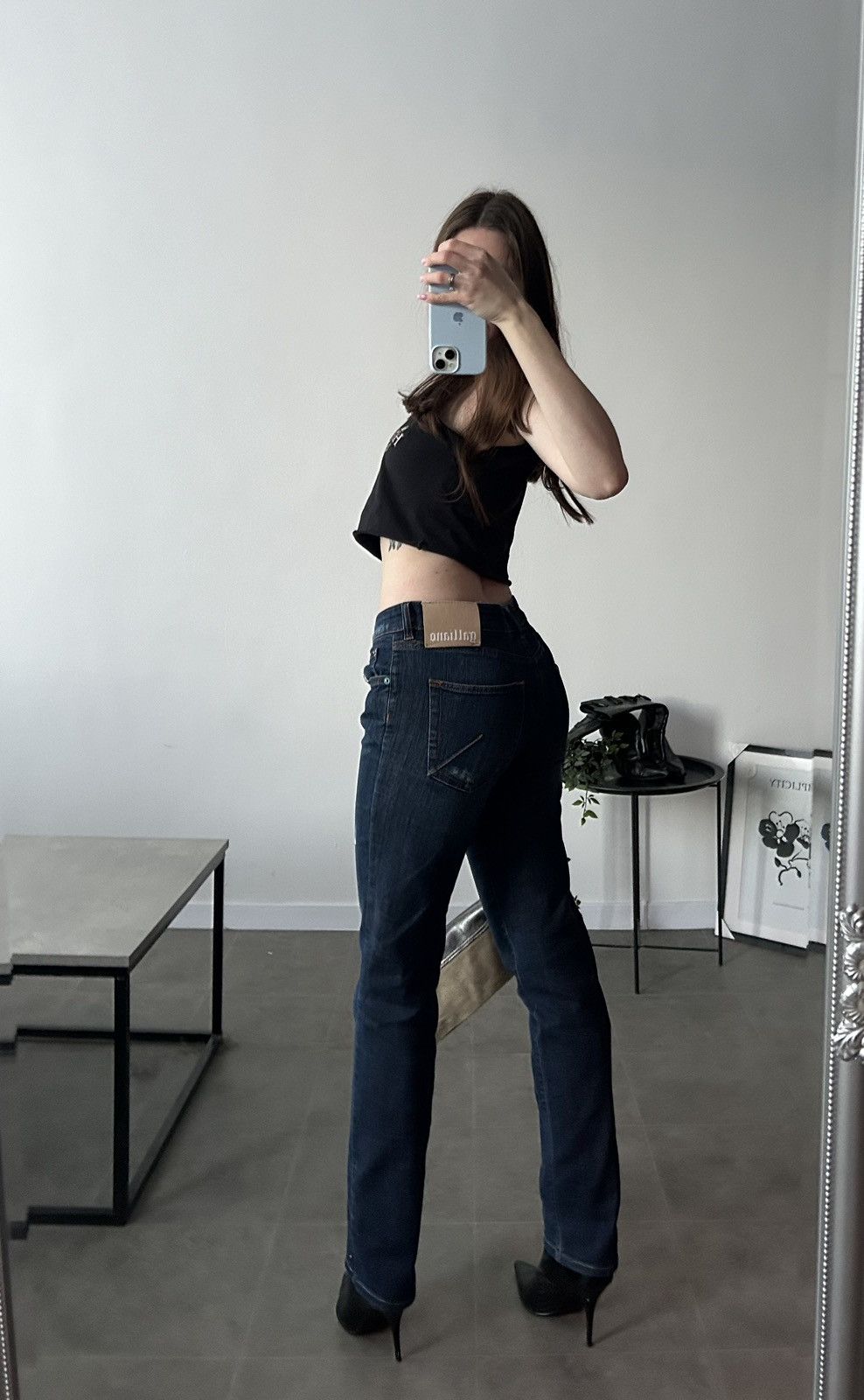John Galliano × Vintage Galliano flared washed jeans Y2K vintage Size 28" / US 6 / IT 42 - 2 Thumbnail