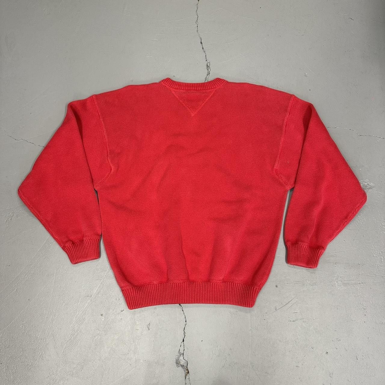Tommy Hilfiger Vintage Tommy Hilfiger Cable Knit Red Sweater XXL Size US XXL / EU 58 / 5 - 2 Thumbnail