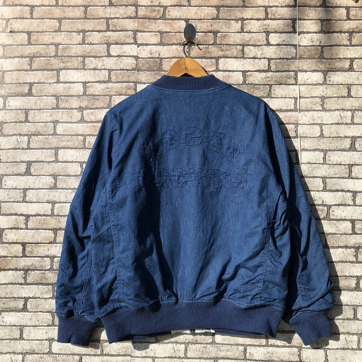 Japanese Brand The Rodeo Crows Indigo Navajo Reversible Bomber Jacket Size US S / EU 44-46 / 1 - 4 Thumbnail