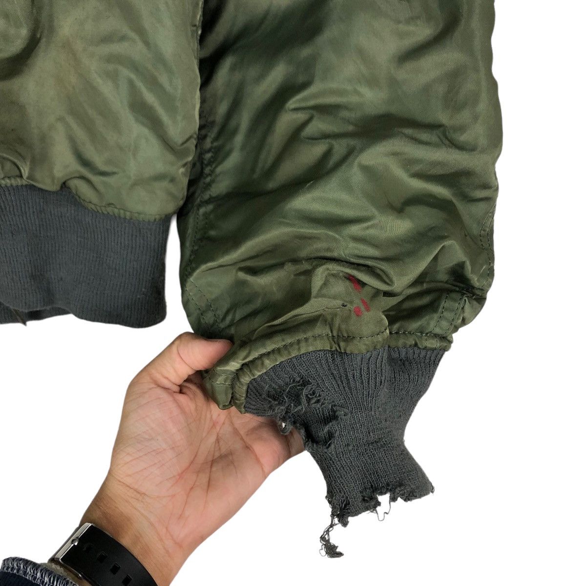Vintage 🔥Vintage Bomber Jacket Alpha Industries USA Mink Fur Hoodie Size US M / EU 48-50 / 2 - 15 Thumbnail