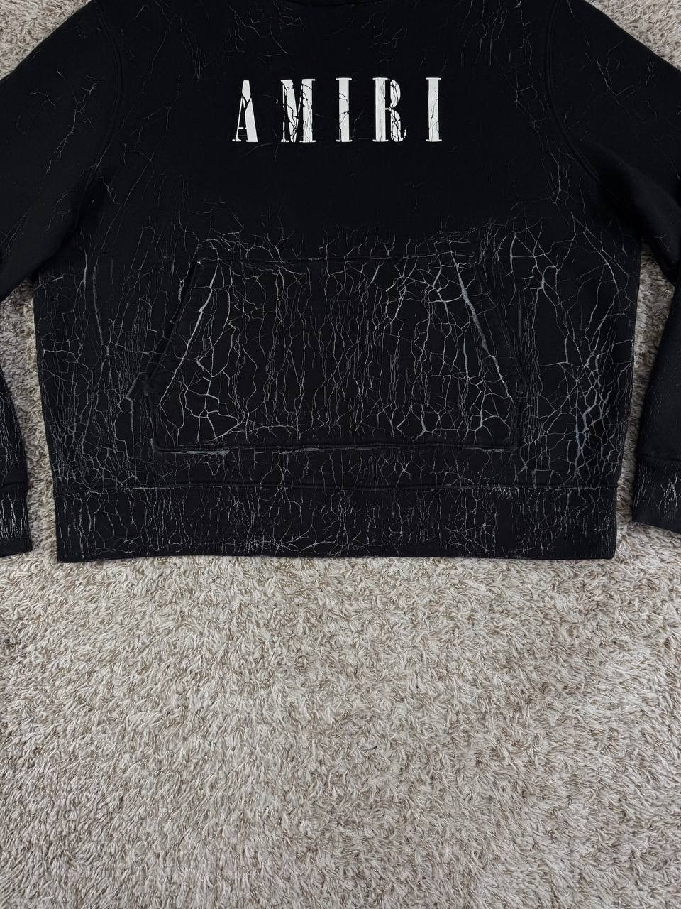 Amiri AMIRI Cracked Dye Core Logo Hoodie Black Size US XL / EU 56 / 4 - 3 Thumbnail