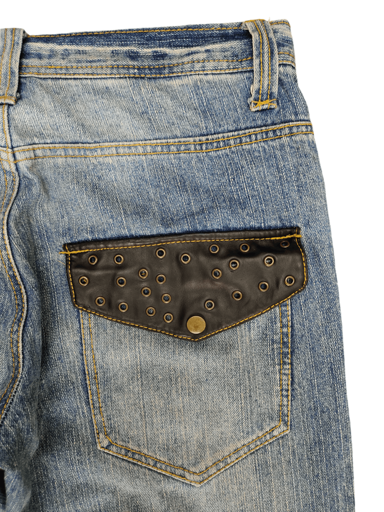 If Six Was Nine Slim Flare Jeans Iron Clawmark Distress Faded Jeans Bootcut Size US 32 / EU 48 - 15 Thumbnail