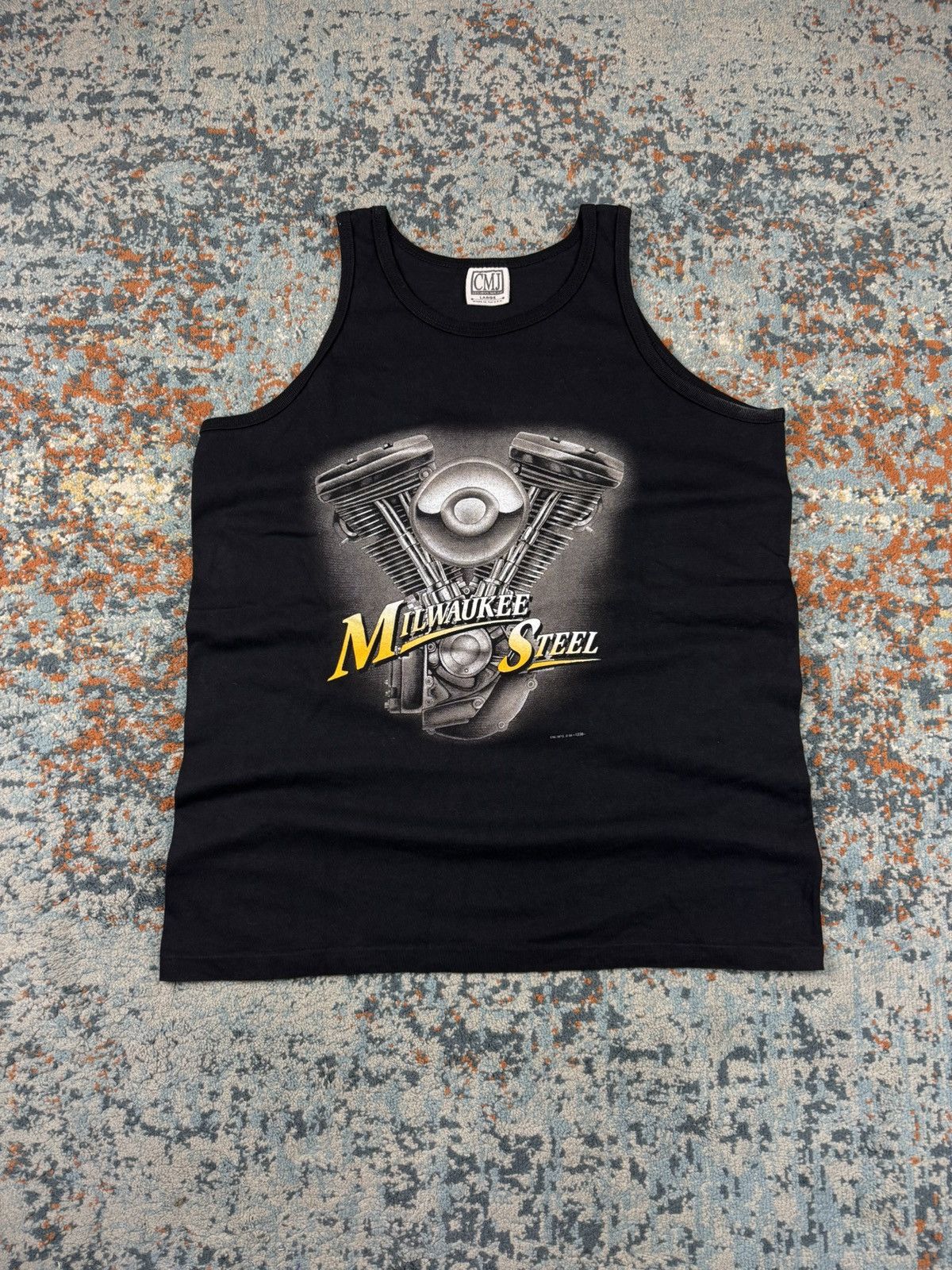 Vintage Vintage 90s Milwaukee steel chopper Harley style tank top Size US L / EU 52-54 / 3 - 1 Thumbnail