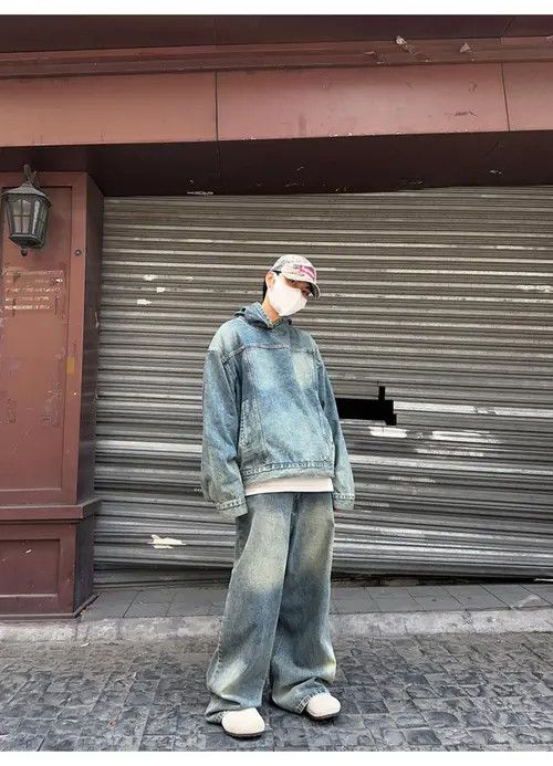 Jean Yukiko x Kaori Stylish Oversized Denim Hoodie Jacket Size US M / EU 48-50 / 2 - 5 Thumbnail