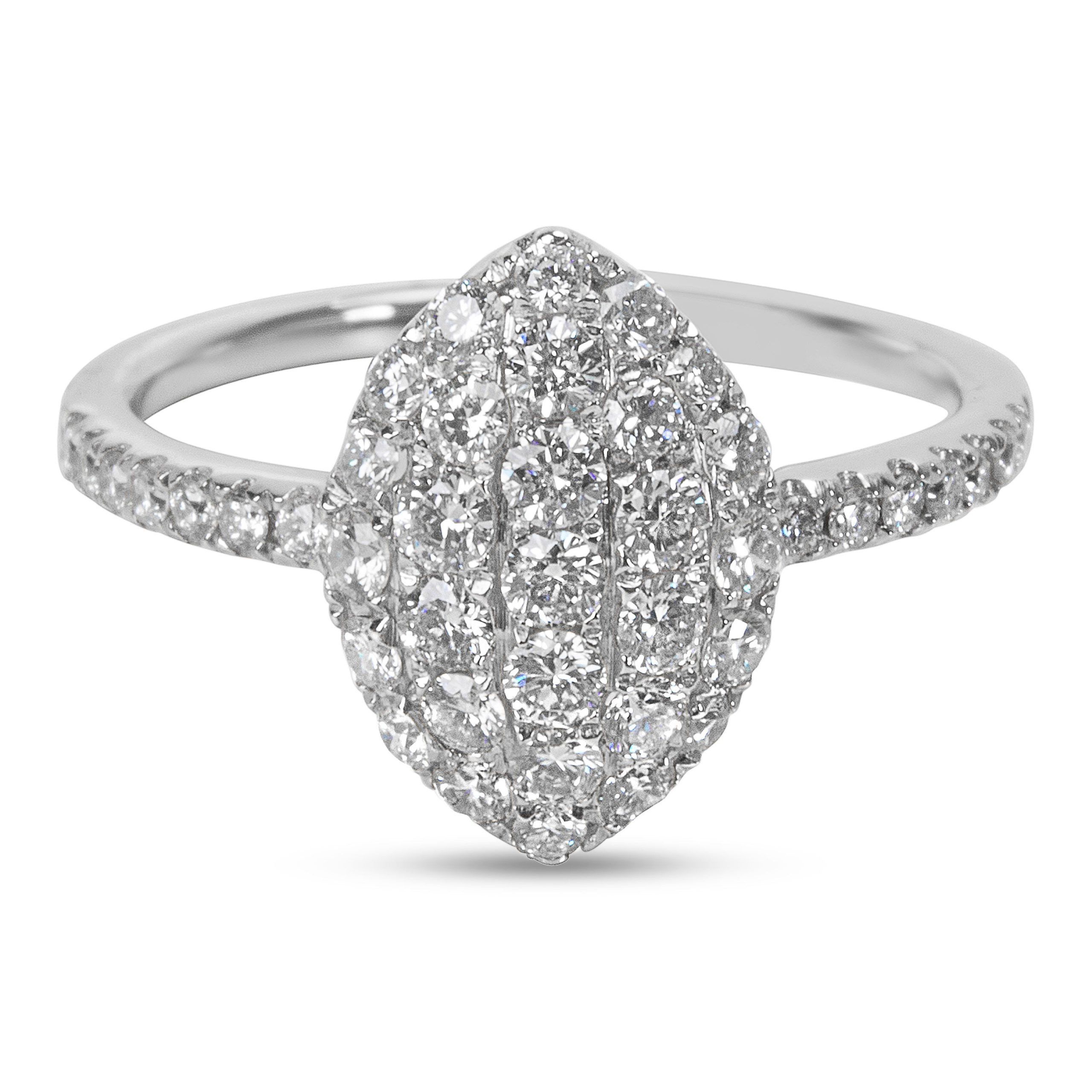 Pave Diamond Fashion Ring in 18K White Gold (0.75 CTW)