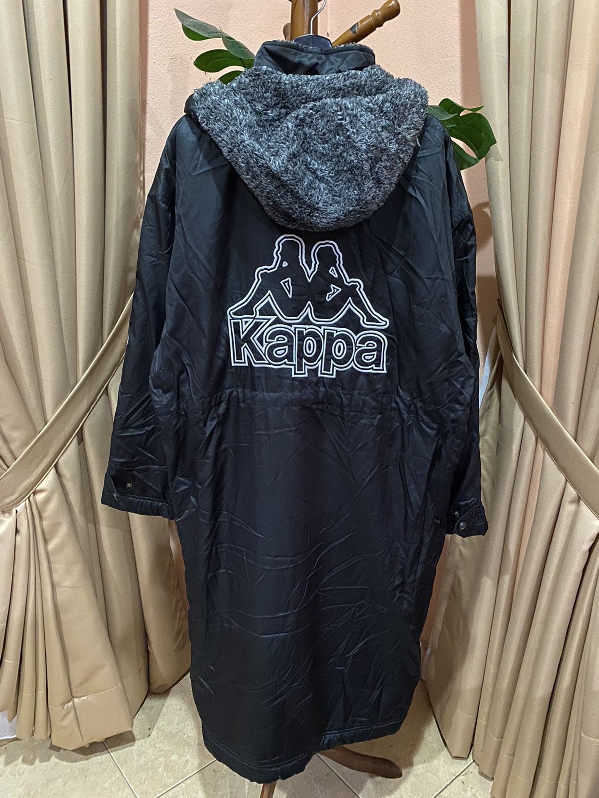 Kappa Kappa Black Long Parka Coat - Vintage with Sherpa Lining Size US L / EU 52-54 / 3 - 8 Thumbnail
