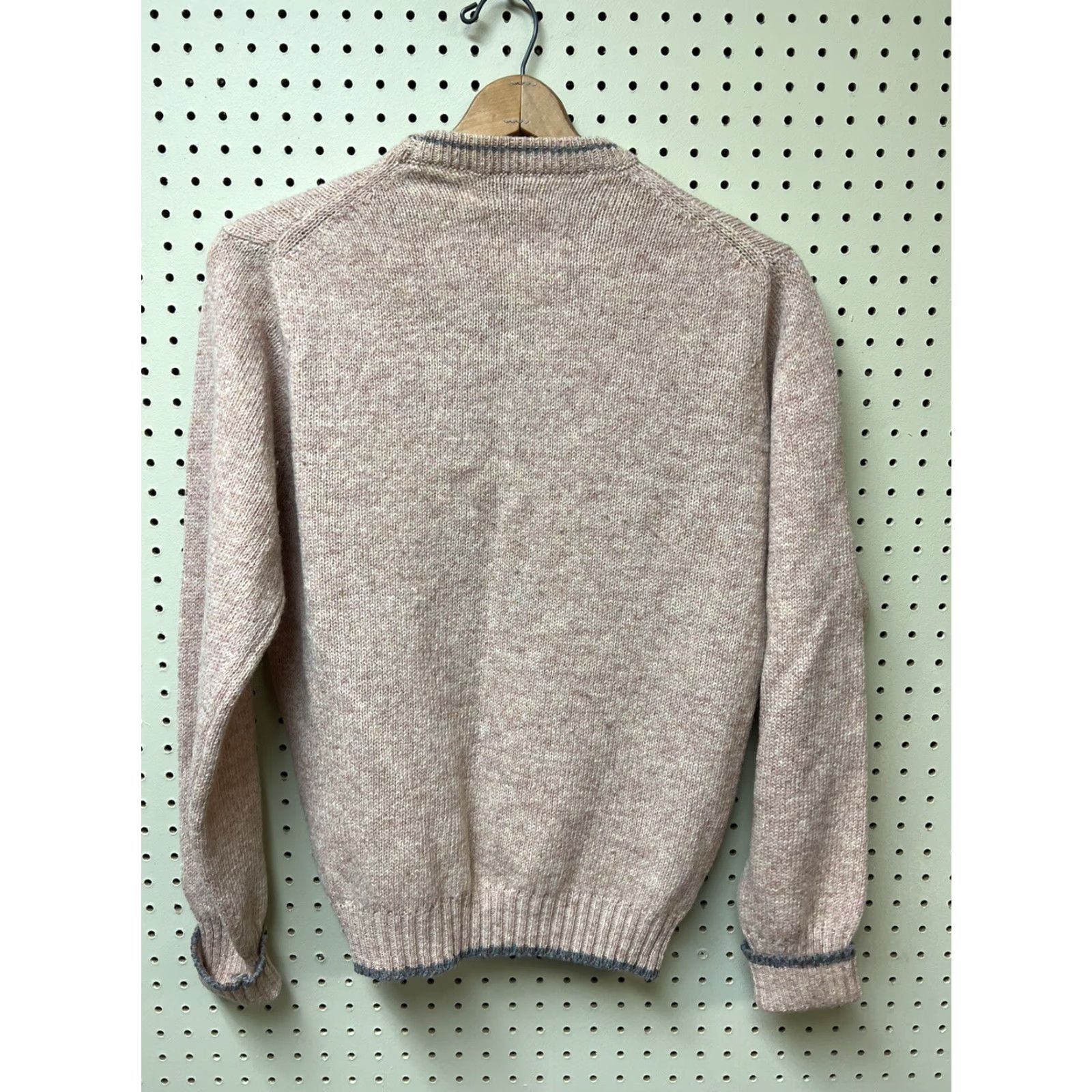 Vintage VINTAGE Lord Jeff Sweater Mens Medium Tan 100% Shetland Wool Made In Ireland Geometric Knit 80s Scotland Mens Size US M / EU 48-50 / 2 - 3 Thumbnail