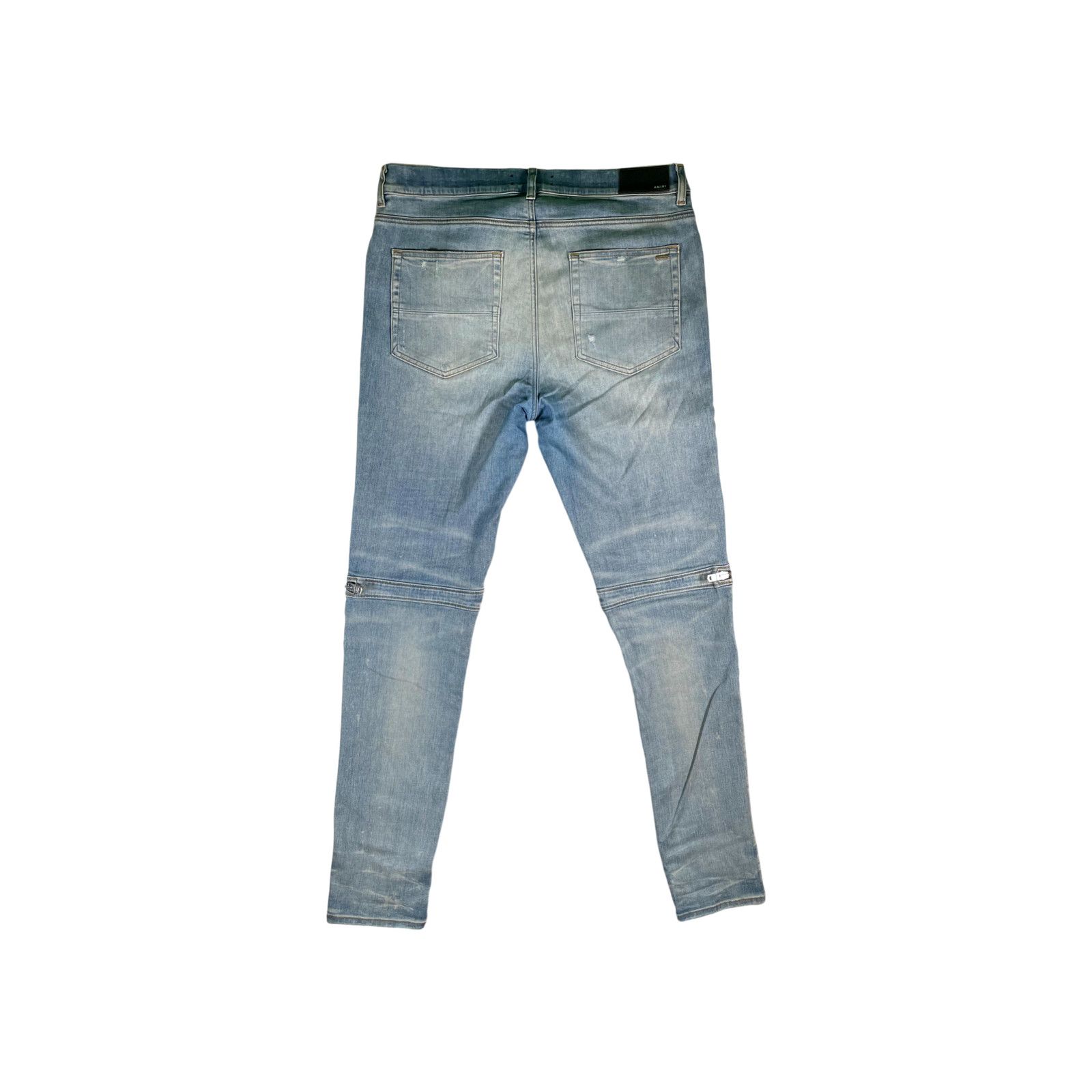 Amiri Amiri MX2 Plaid Patch Light Wash, Orange & Blue Jeans Size US 38 / EU 54 - 2 Thumbnail