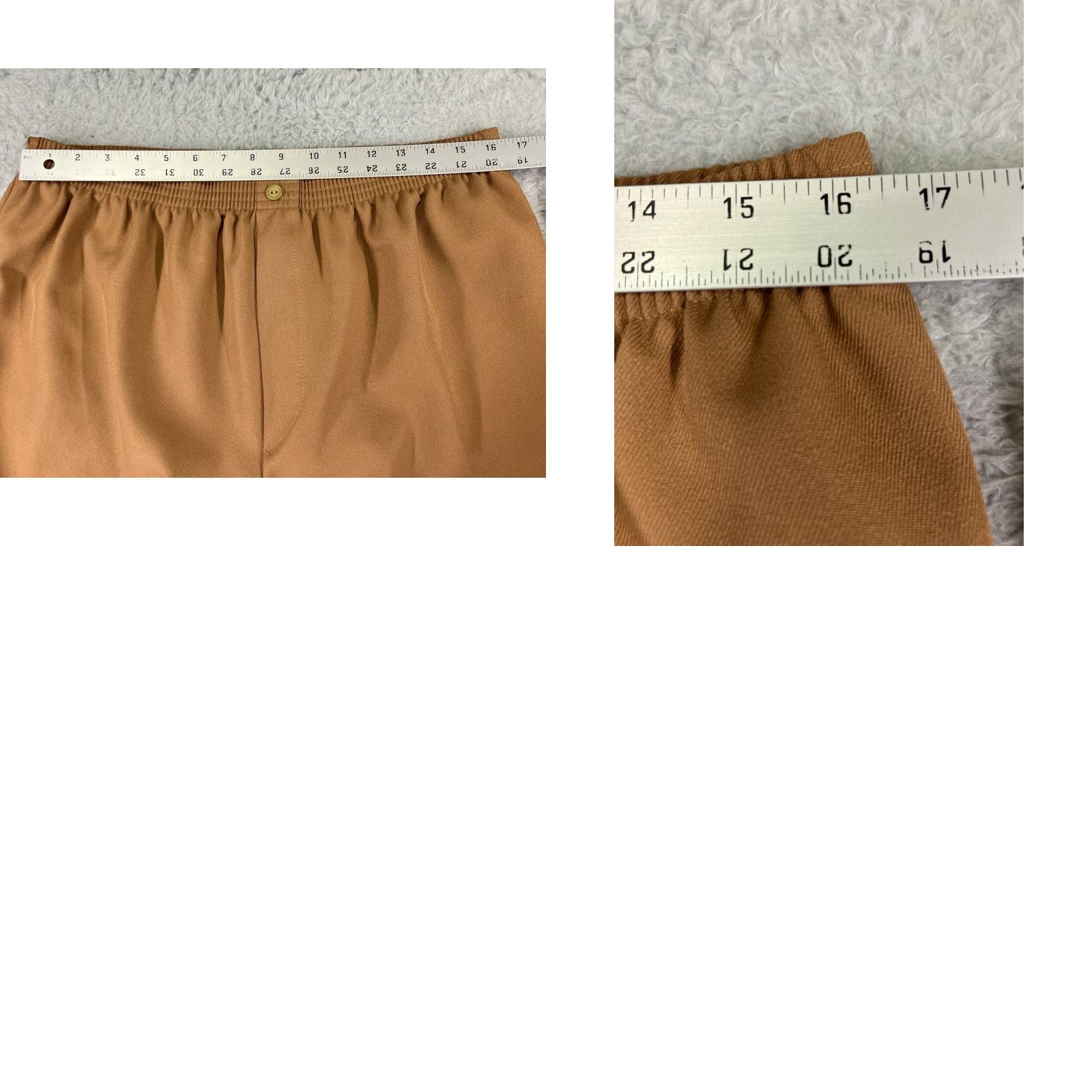 Vintage Sasson By Mustang Pants Womens 10 Beige 36x27 100% Polyester Elastic Waist Size 32" / US 10 / IT 46 - 9 Thumbnail
