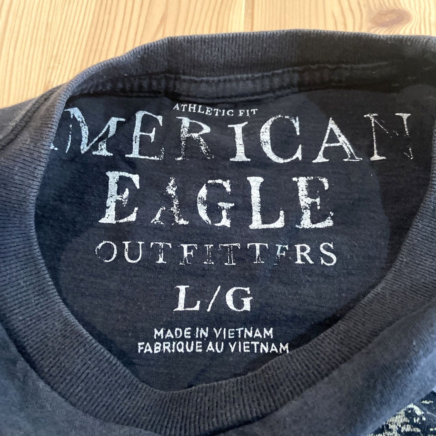 American Eagle Outfitters VINTAGE American Eagle Outfitters Shirt Men L Blue Patches Logo Short Sleeve Y2K Preppy 90s College USA Mens Size US L / EU 52-54 / 3 - 3 Thumbnail