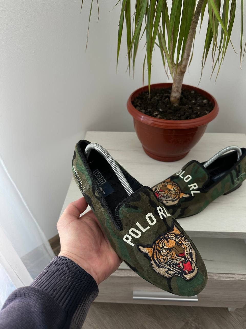 Polo Ralph Lauren × Vintage Vintage Polo Ralph Lauren Green Camo Tiger Shoes Size US 9 / EU 42 - 4 Thumbnail