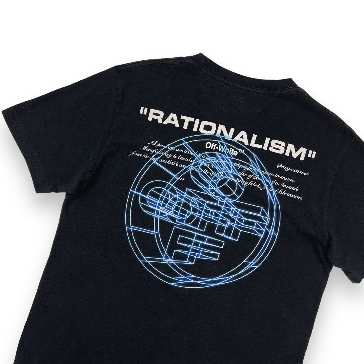 image of Off White Off-White Rationalism Black T Shirt, Men's (Size Medium)