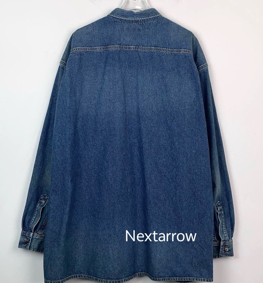 Balenciaga Balenciaga Blue denim shirt with embroidered letter collar Size US S / EU 44-46 / 1 - 2 Thumbnail