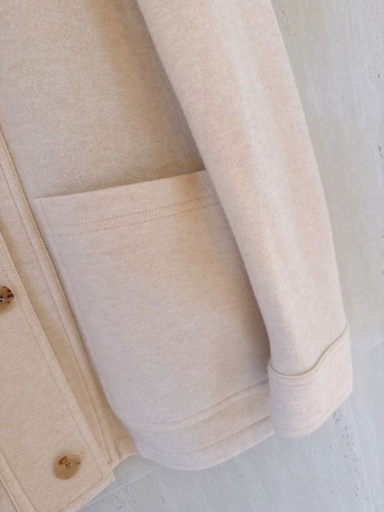 Loro Piana LORO PIANA Creamy colored cashmere coat with collar Size XS / US 0-2 / IT 36-38 - 4 Thumbnail