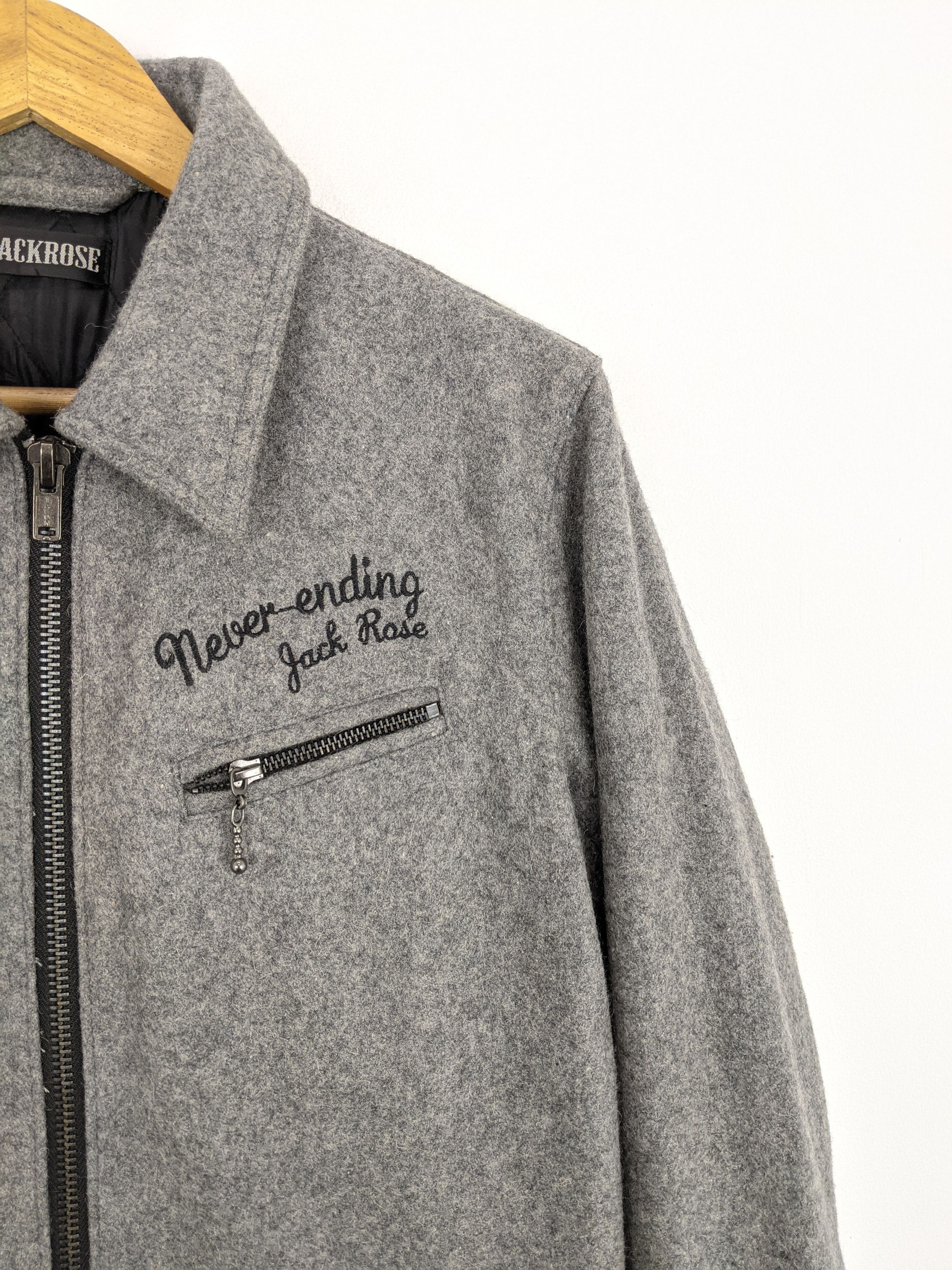 JACKROSE Vintage 80s Jack Rose Wording Wool Jacket MJ0110Z Size US XL / EU 56 / 4 - 8 Thumbnail