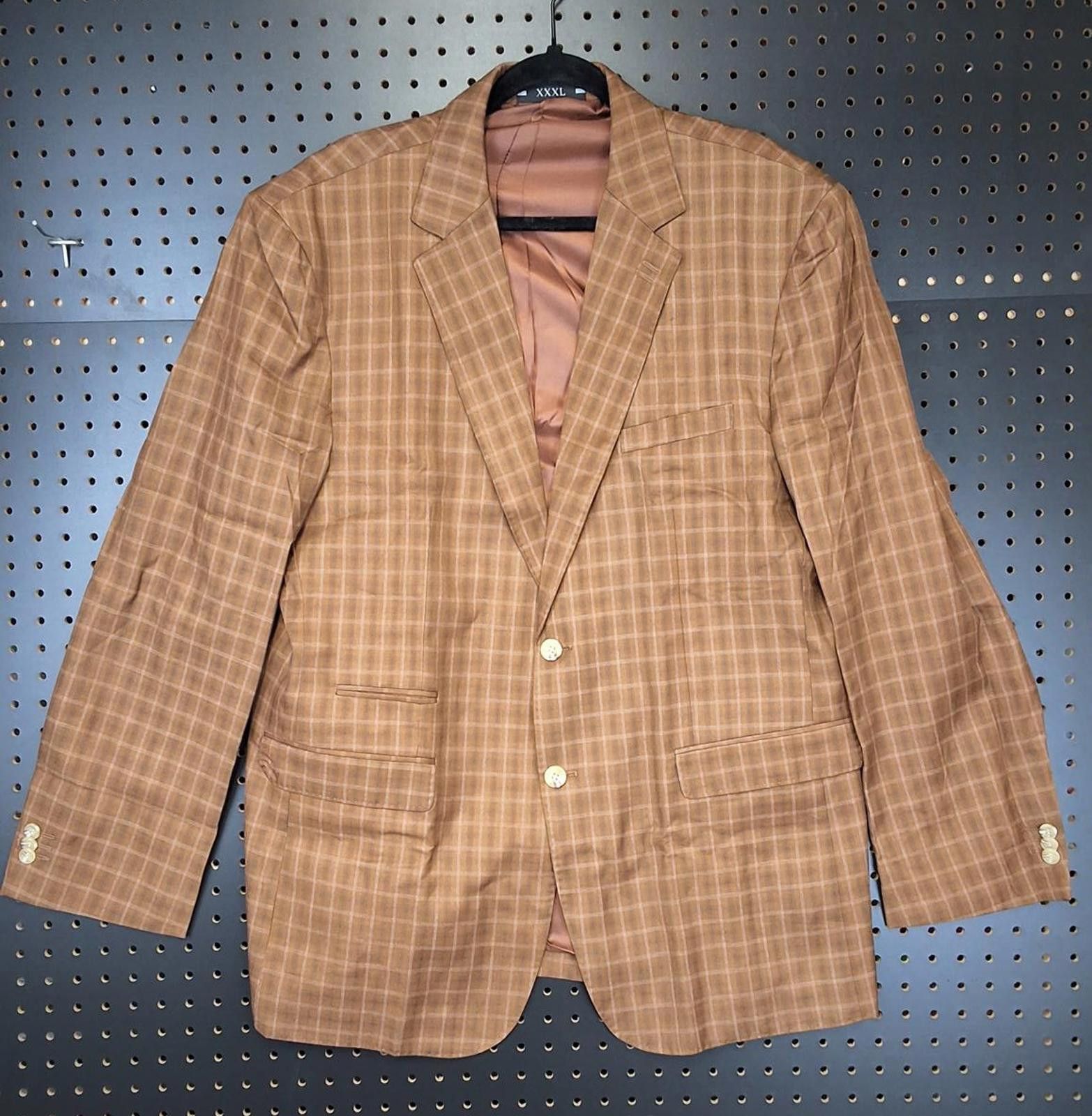 Other Stylish Brown Plaid Blazer, New Without Tags - Fxzpiodi XXXL Size 52R - 1 Thumbnail