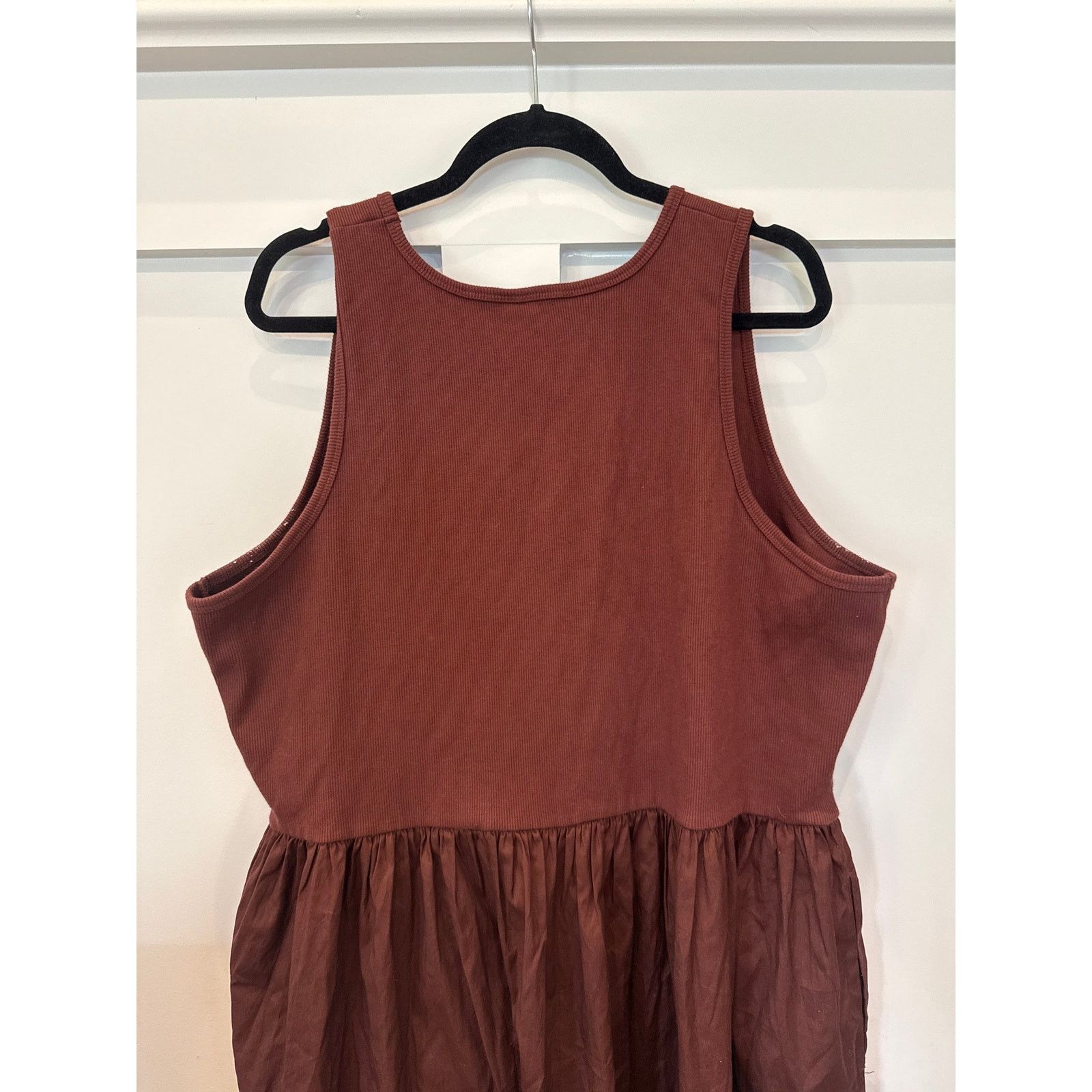 Nordstrom Nordstrom Mixed Media Cotton Tank Poplin Maxi Dress ,2X Size XXL / US 16-18 / IT 52-54 - 12 Thumbnail