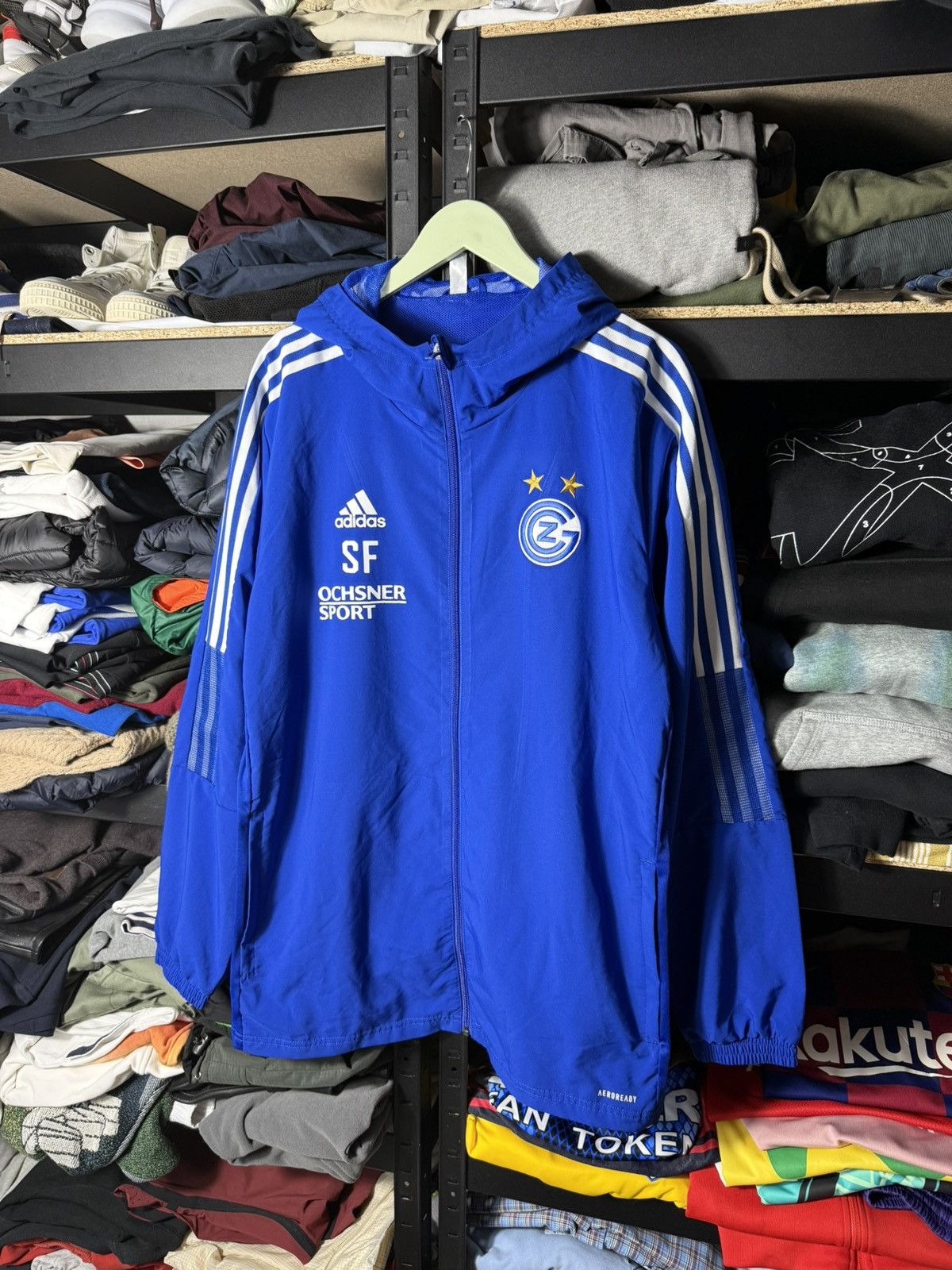 Adidas Adidas Grasshopper Zurich Jacket Blue Football Soccer Zip Size US M / EU 48-50 / 2 - 1 Thumbnail