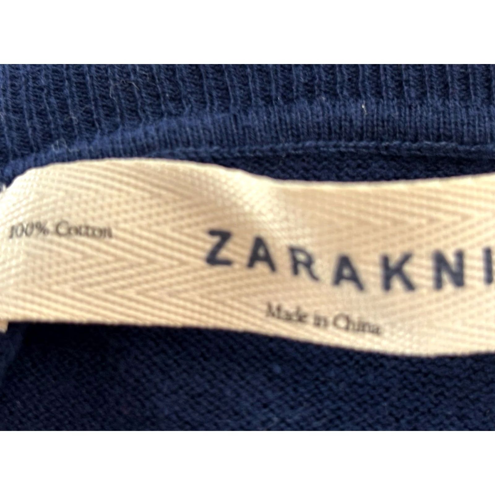 Zara Zara Knit Turtleneck Sweater Women’s L Navy Blue Preppy Elbow Patches Knit Pullover Classic Casual Size L / US 10 / IT 46 - 7 Thumbnail
