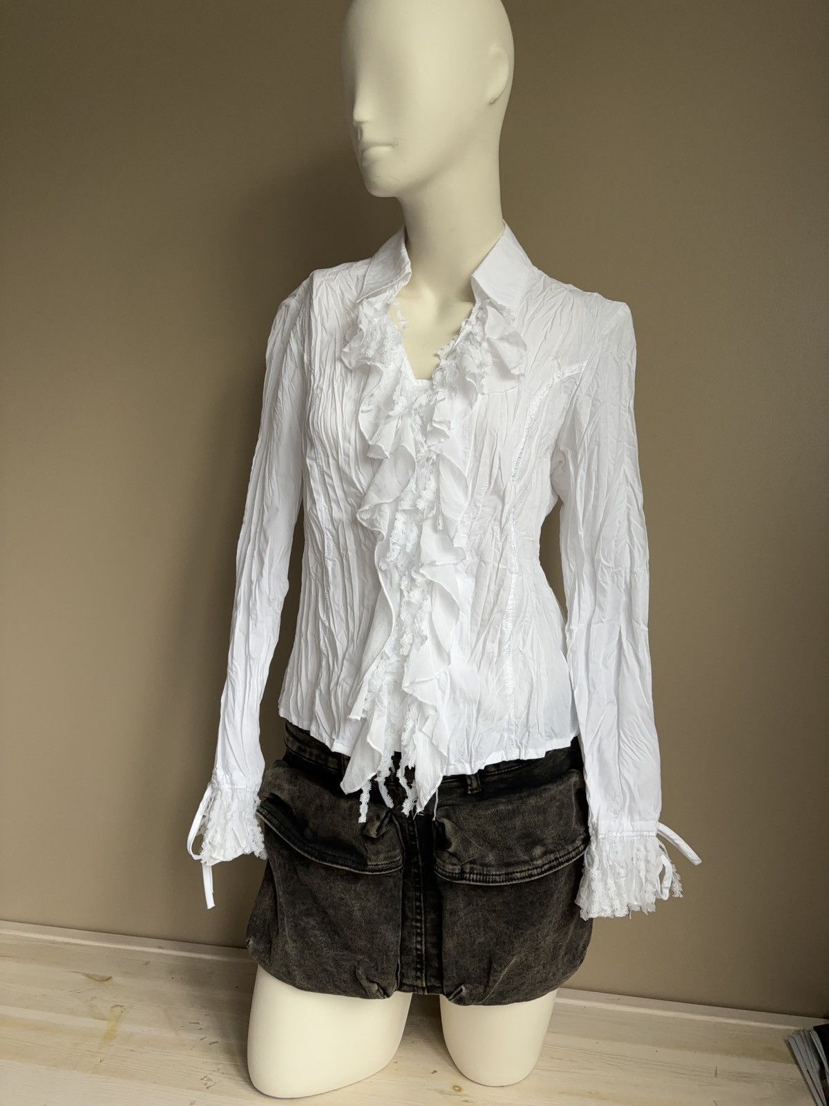 Japanese Brand × Vintage Vintage ruffles blouse shirt Size M / US 6-8 / IT 42-44 - 3 Thumbnail