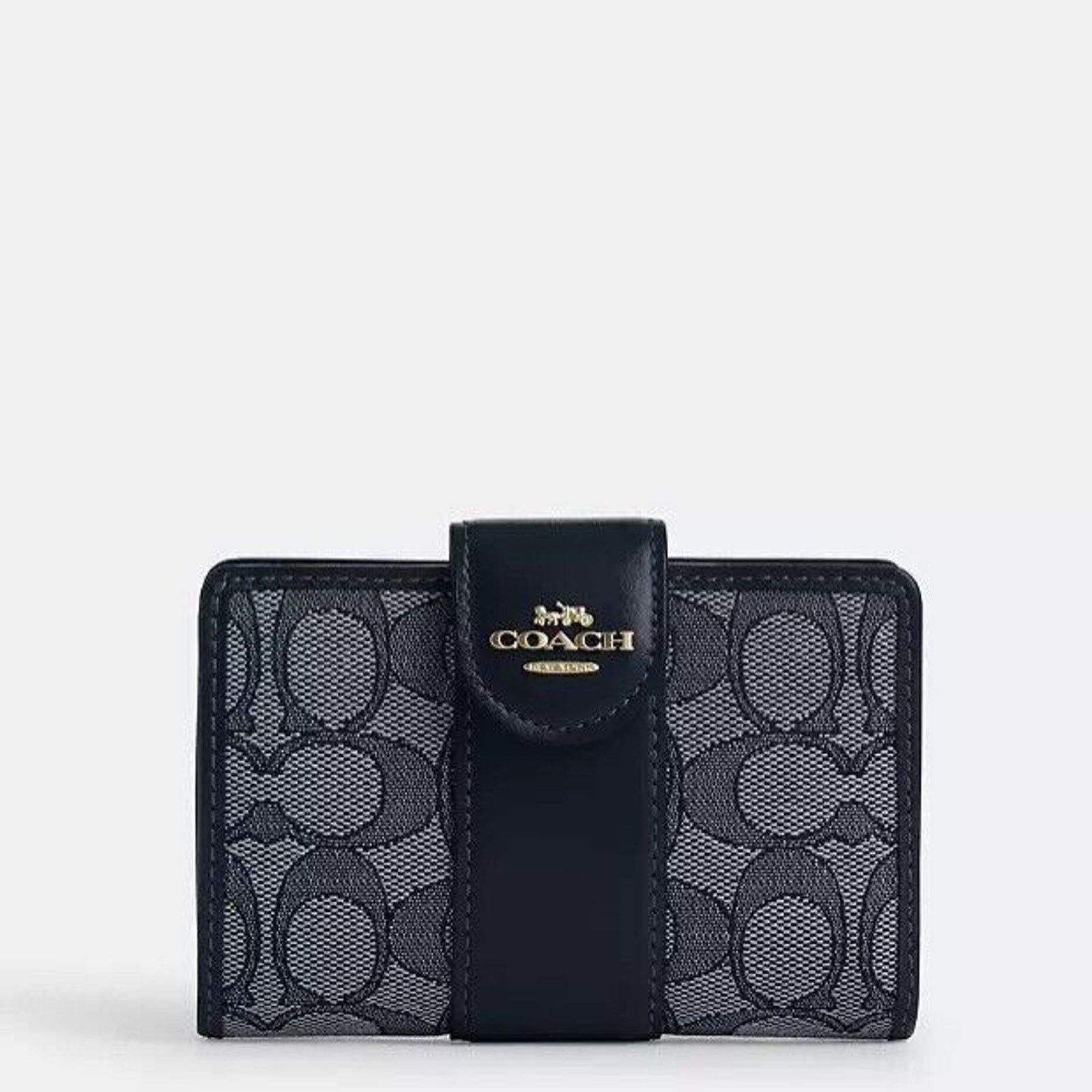 Coach NWT Coach CU987 Medium Corner Zip Wallet Midnight Navy Size ONE SIZE - 5 Thumbnail