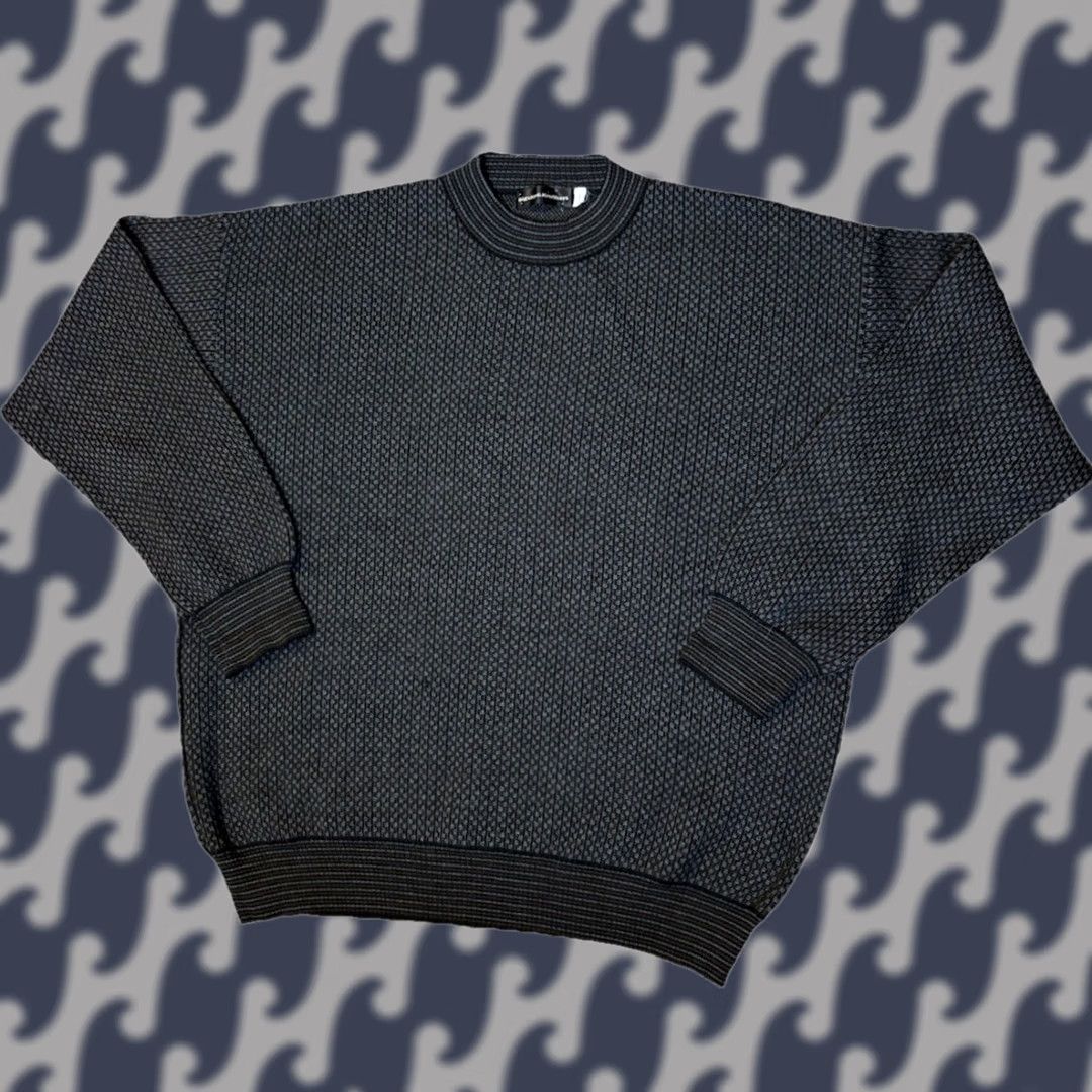 Vintage VINTAGE Bigsby & Kruthers 100% Merino Wool Sweater Geometric Italy Made Mens Large Size US L / EU 52-54 / 3 - 1 Thumbnail