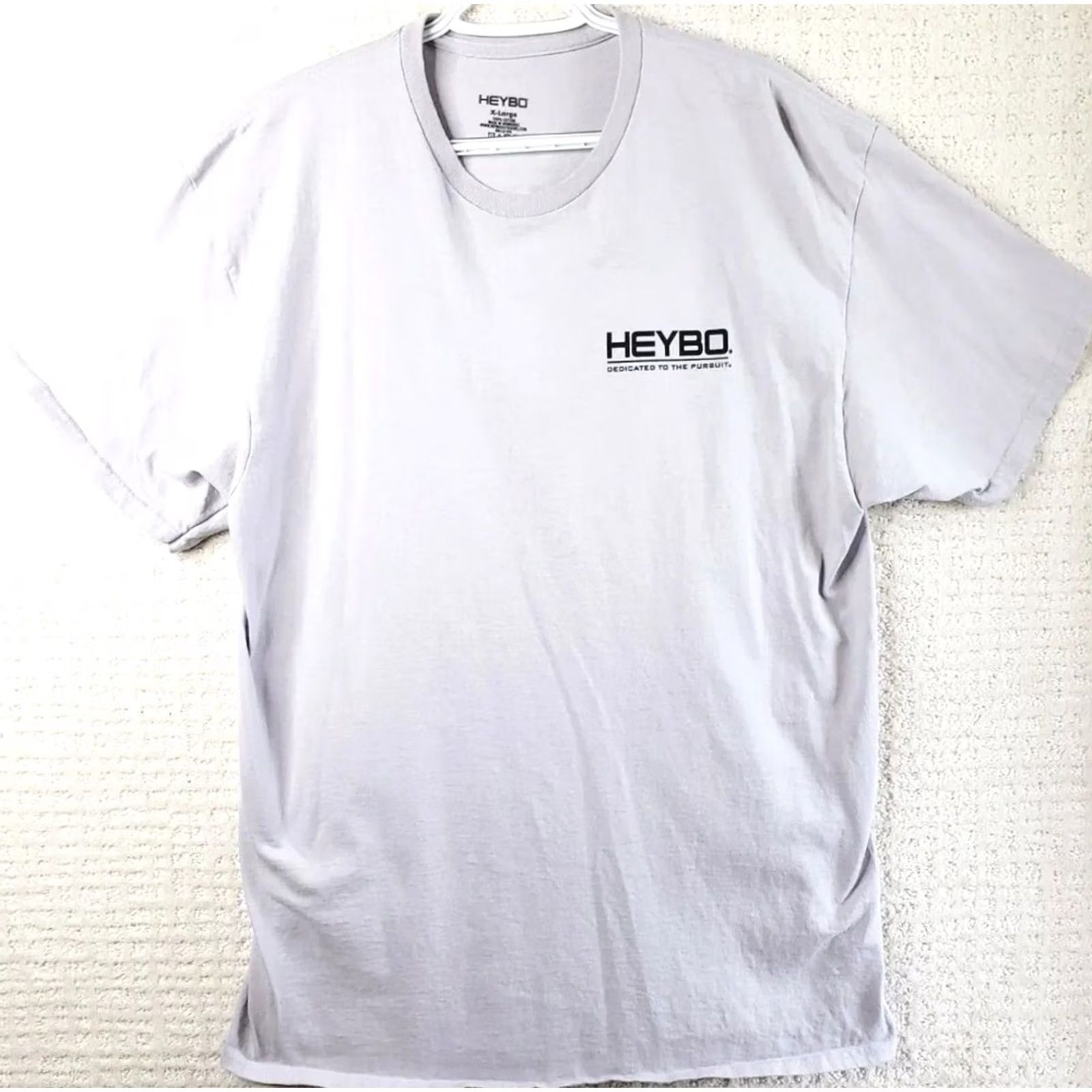 Vintage Heybo “Dedicated To The Pursuit” Largemouth Bass Men's T-Shirt XL Gray S. Sleeve Size US XL / EU 56 / 4 - 2 Thumbnail
