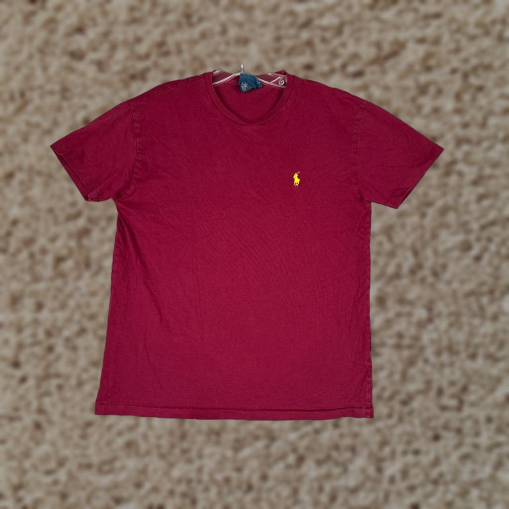 Ralph Lauren VINTAGE Polo Ralph Lauren Shirt Men Small Red Crew Neck Short Sleeve 100% Cotton READ Size US S / EU 44-46 / 1 - 1 Thumbnail
