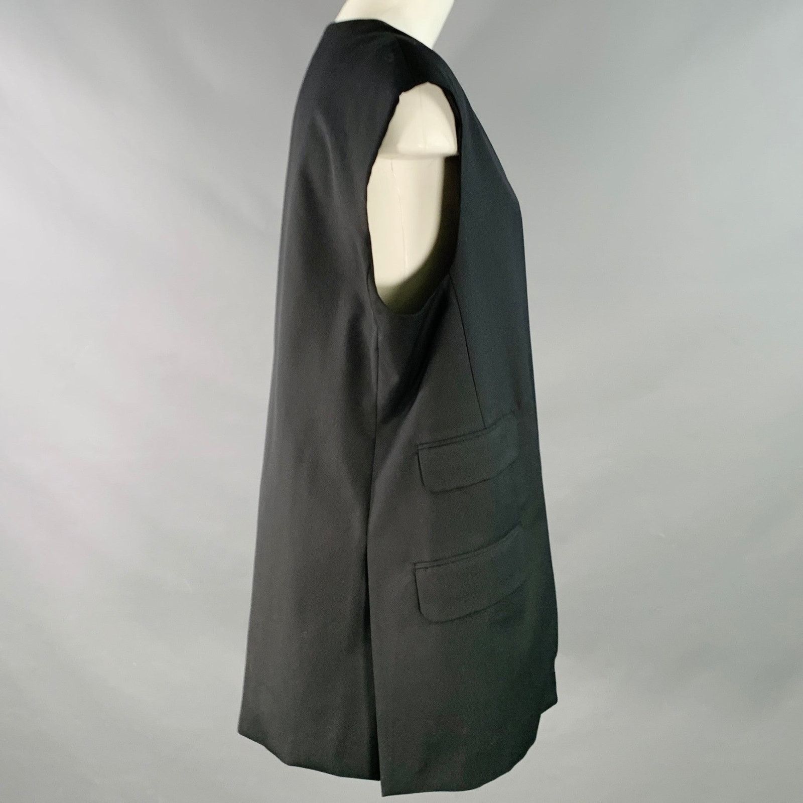 Other CINOH Size 2 Black Wool Wrap Tie Longline Vest Size XS / US 0-2 / IT 36-38 - 2 Thumbnail
