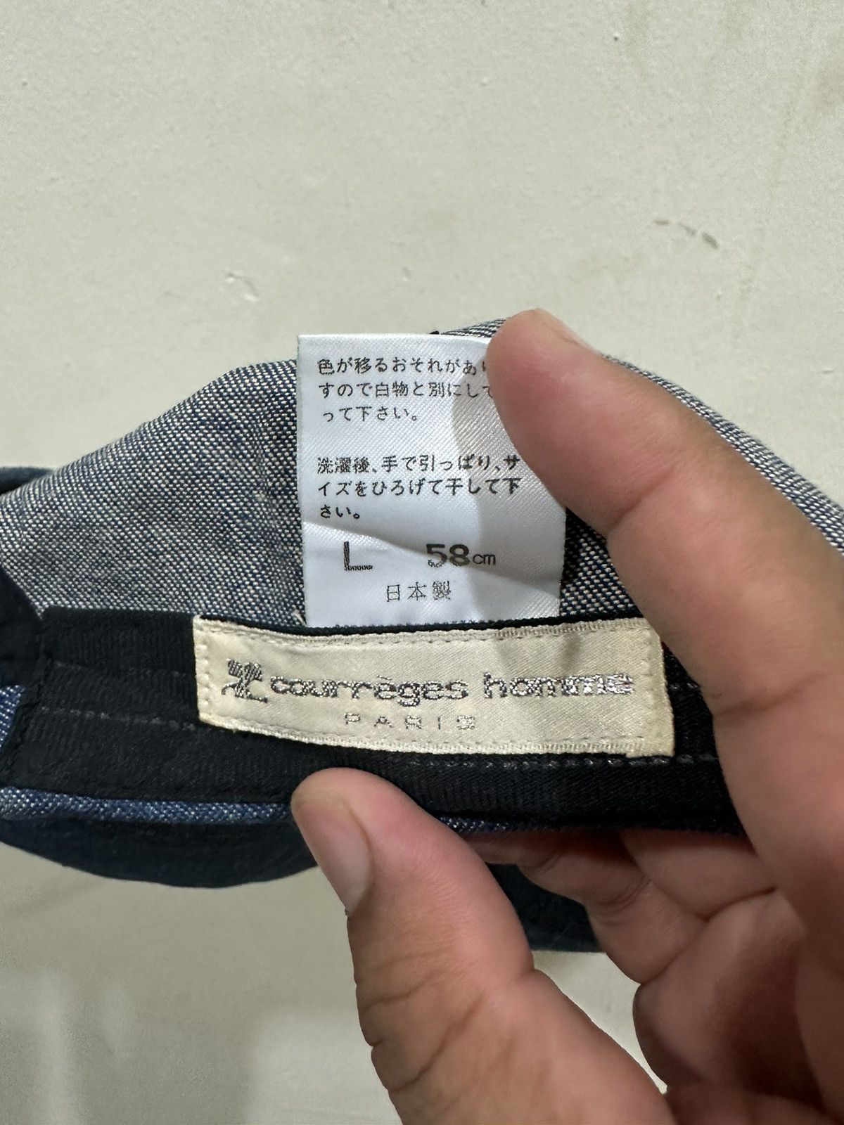 Courreges VTG Couragges Homme Denim Style Hat Size ONE SIZE - 7 Thumbnail
