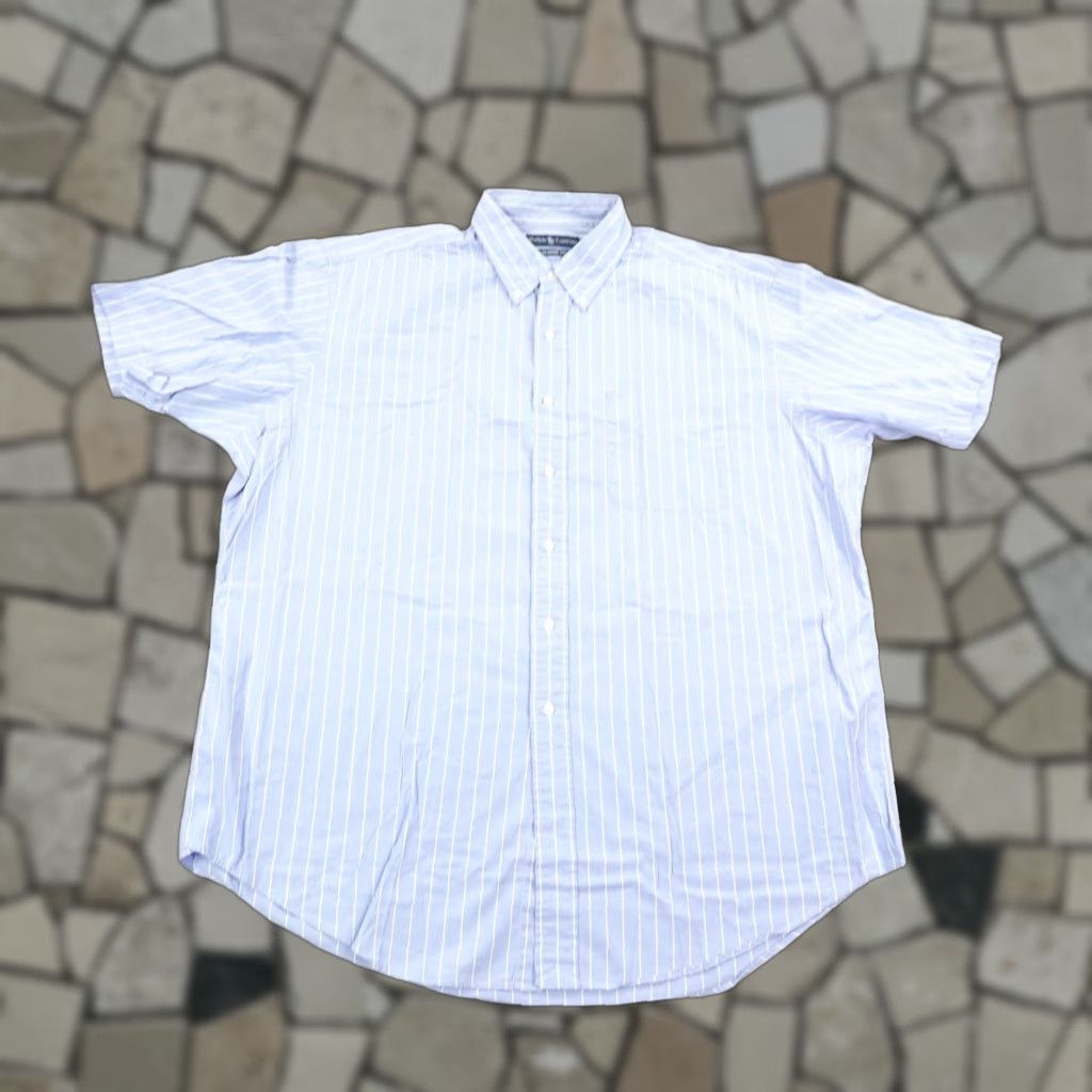 Ralph Lauren VINTAGE Ralph Lauren Shirt Mens XL Blue White Striped Classic Fit Button-Down Casual Business Workwear Size US XL / EU 56 / 4 - 1 Thumbnail