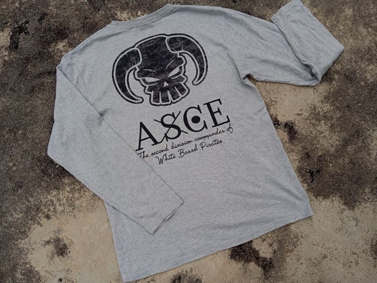 Japanese Brand One Piece - Ace 🔥 Anime Tshirt Long Sleeve Size US L / EU 52-54 / 3 - 4 Thumbnail
