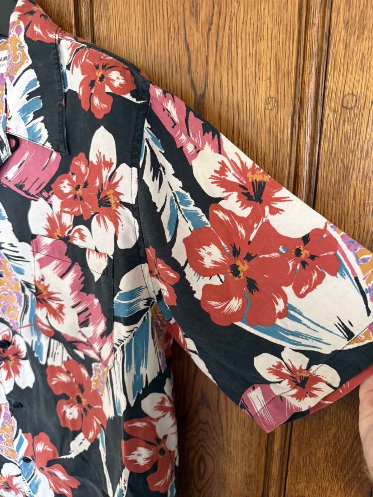 Saint Laurent Paris SS21 Saint Laurent Beckham Hawaiian shirt sample grail palm Size US S / EU 44-46 / 1 - 14 Thumbnail