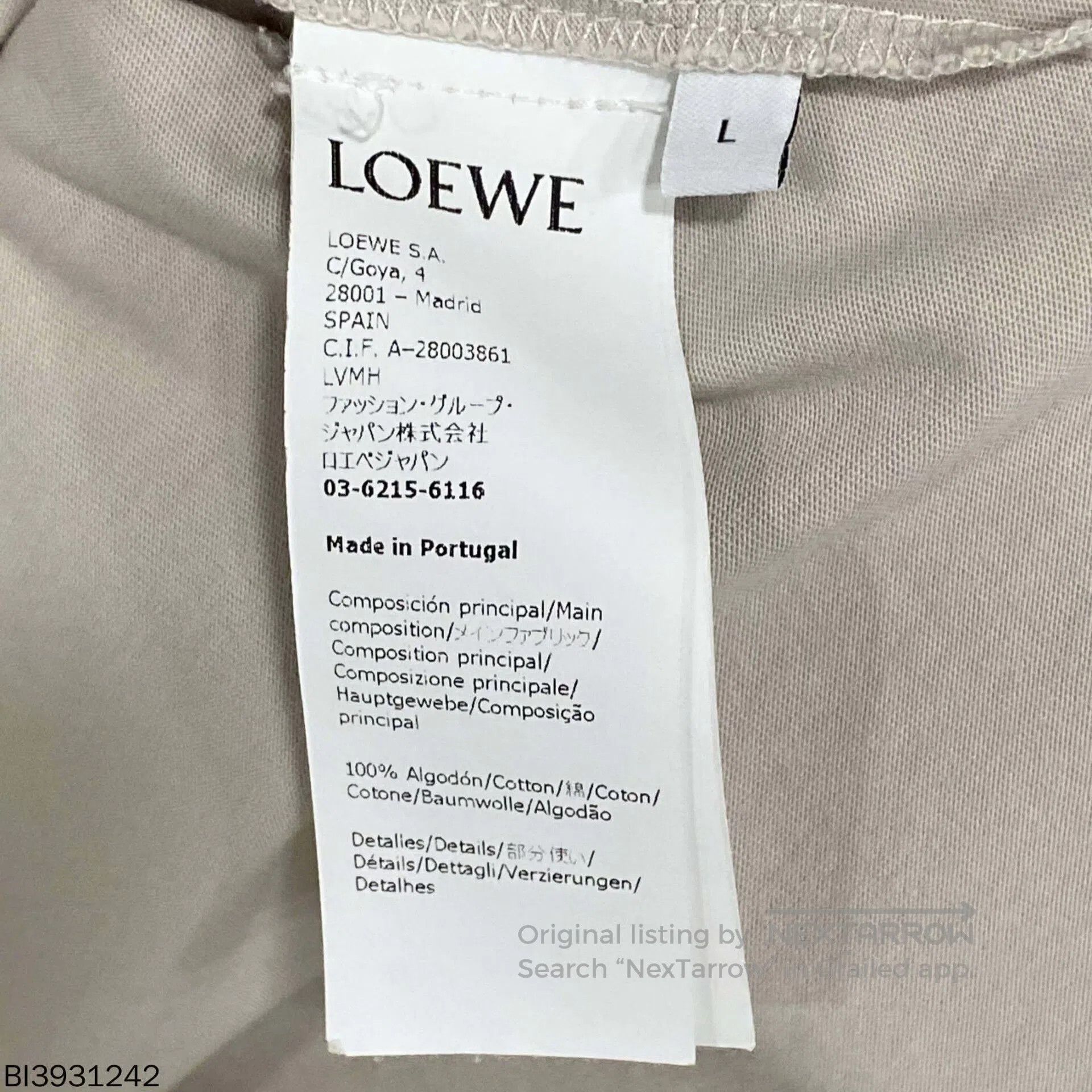 Loewe vintage embroidered logo short sleeve t-shirt. Size US L / EU 52-54 / 3 - 3 Thumbnail