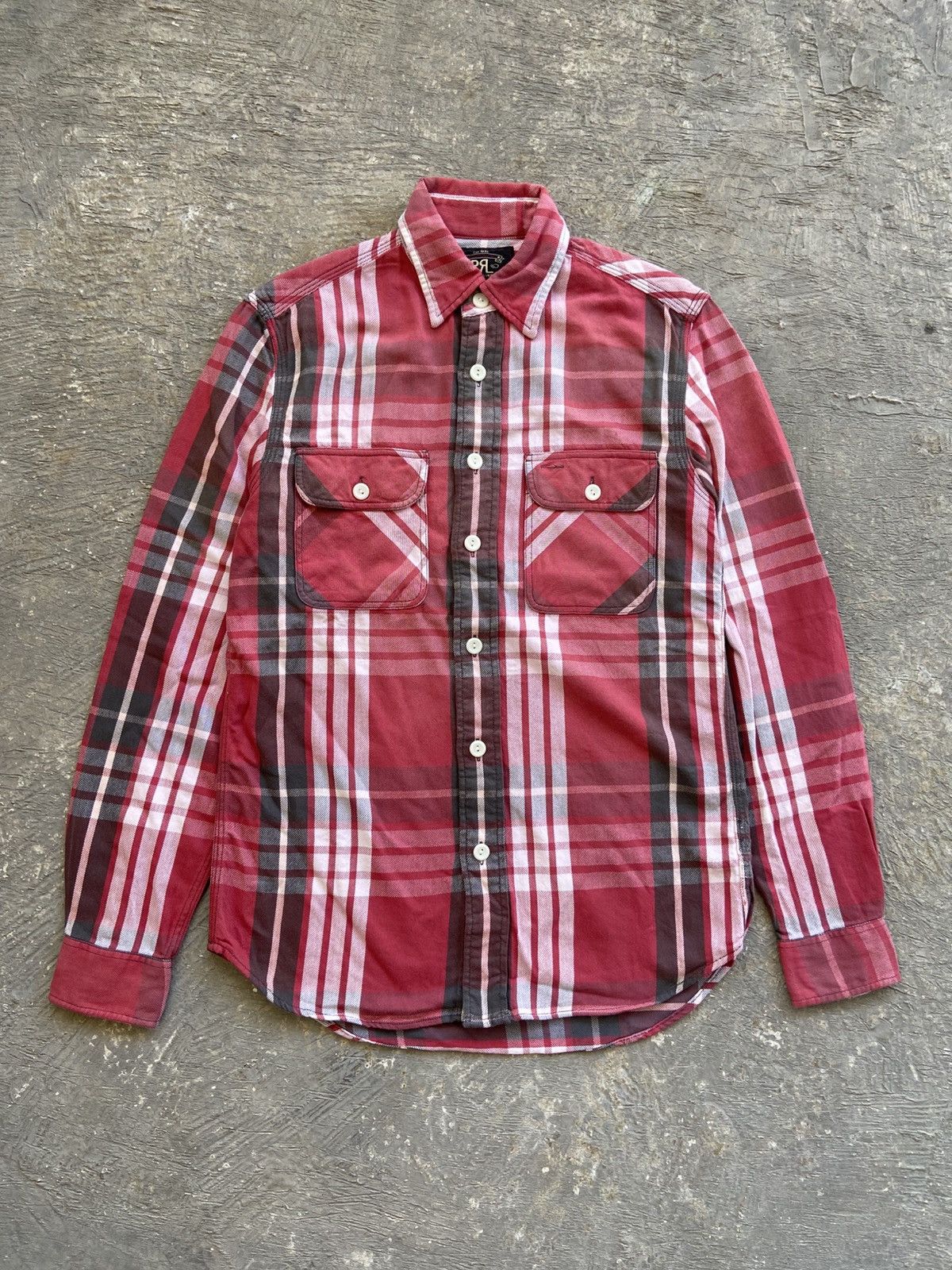 RRL Ralph Lauren 2000s RRL Ralph Lauren - Red Western Plaid Flannel Shirt Size US S / EU 44-46 / 1 - 1 Thumbnail