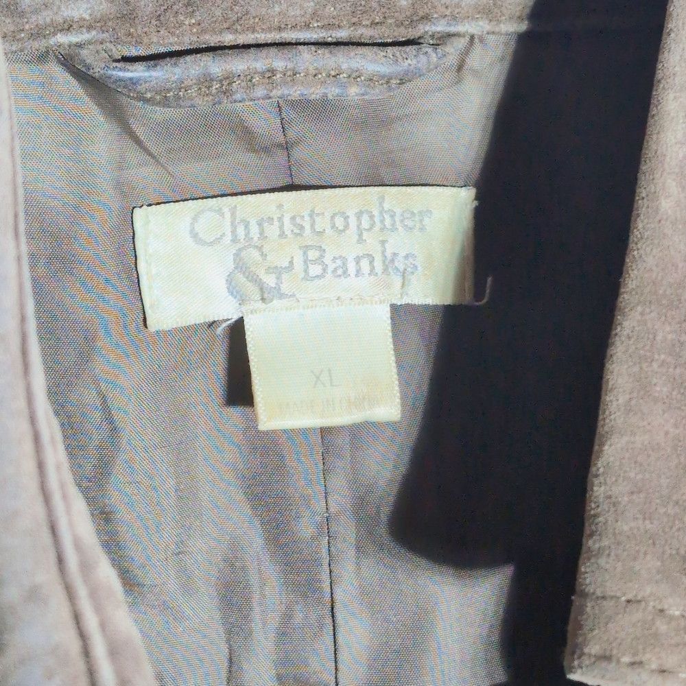 Designer Women's Pigskin Leather Jacket - Brown sz XL Christopher an Size XL / US 12-14 / IT 48-50 - 4 Thumbnail