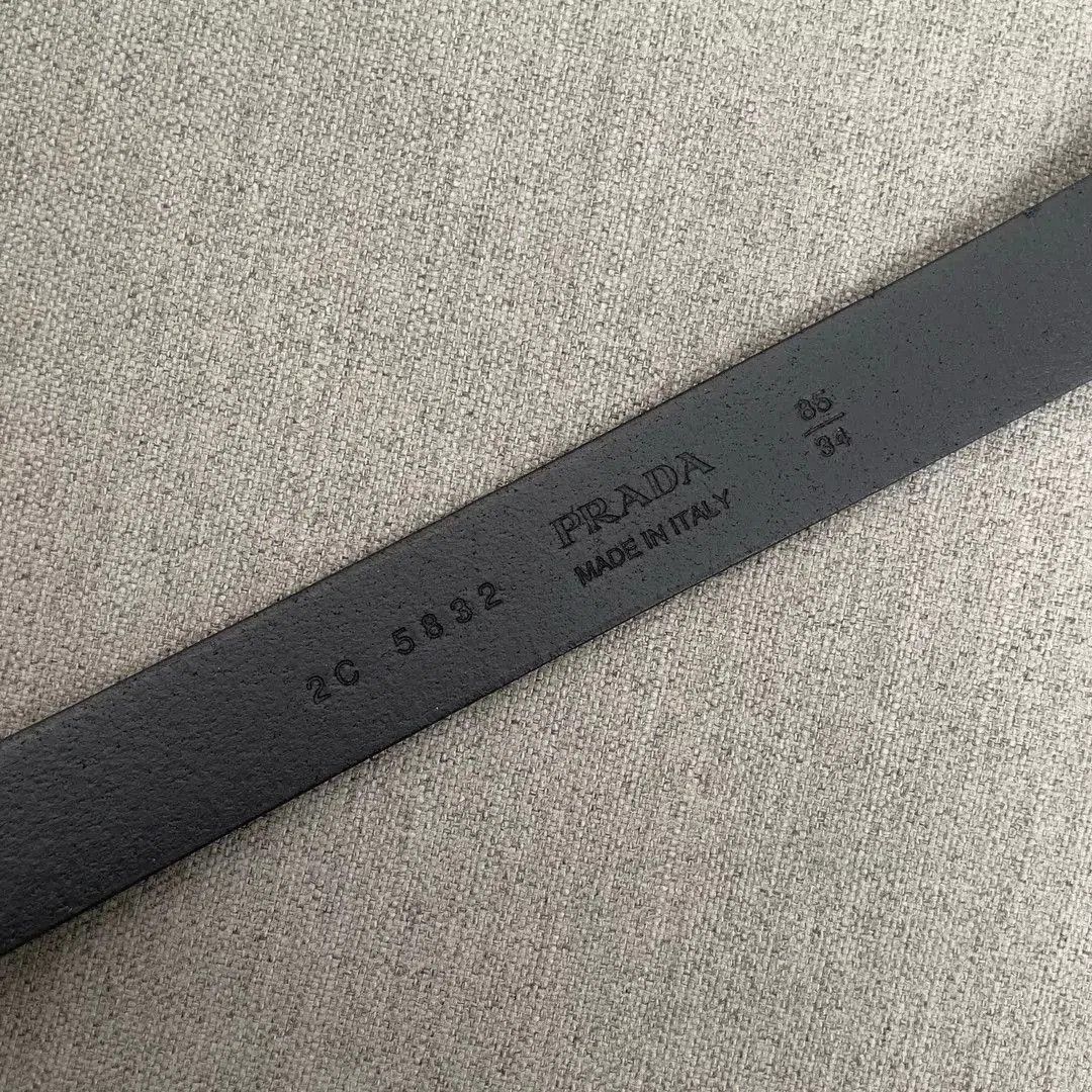 Prada Prada Unisex Full Leather Belt. Size ONE SIZE - 5 Thumbnail