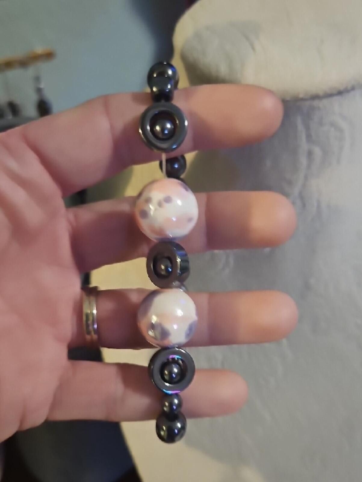 Other Hematite And Glass Beaded Bracelet Size ONE SIZE - 3 Thumbnail
