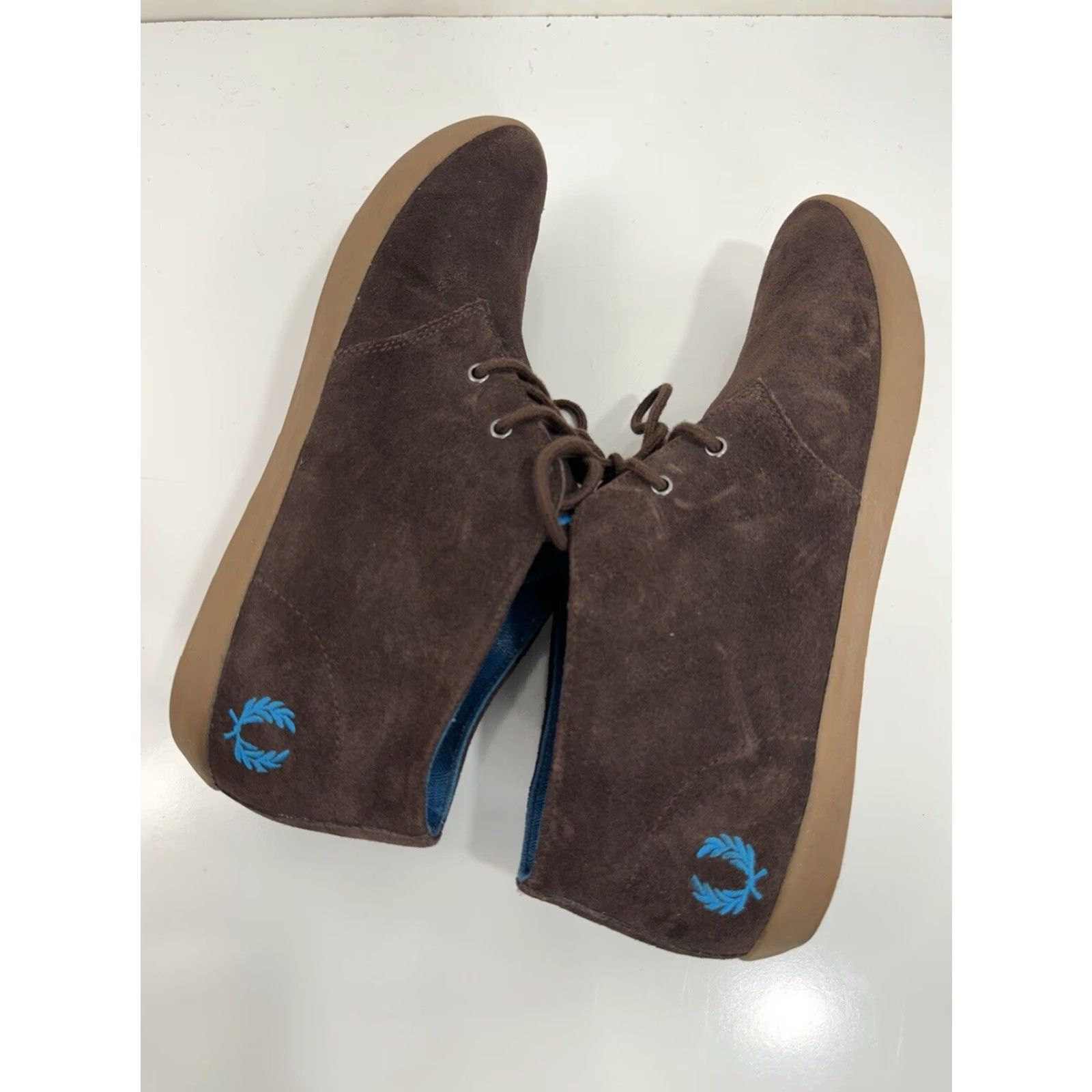 Fred Perry FRED PERRY Suede EATHER Mens 10.5 Chukka Ankle Boots Casual Brown Leather Upper Shoes Mens 10.5 Chukka Boots Brown Leather Suede EATHER Size US 11 / EU 44 - 4 Thumbnail
