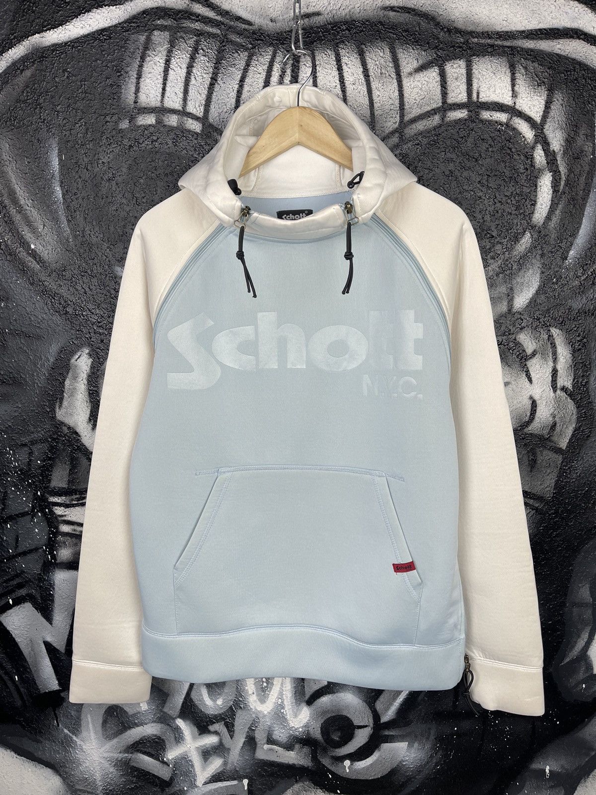 Schott Schott N.Y.C. Double Zip Hooded Neoprene Jacket Size XL Size US XL / EU 56 / 4 - 4 Thumbnail