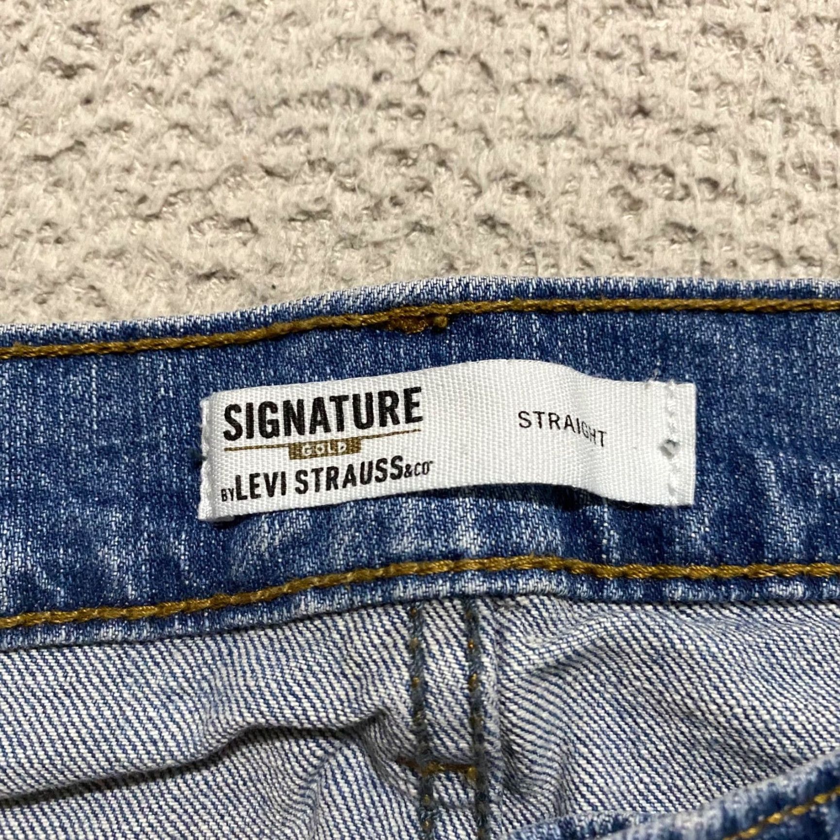 Levi's Levi's Signature Mens Jeans Blue Denim Medium Wash Straight Mid Rise 32x32 5-Pocket Regular Waist Size US 32 / EU 48 - 3 Thumbnail