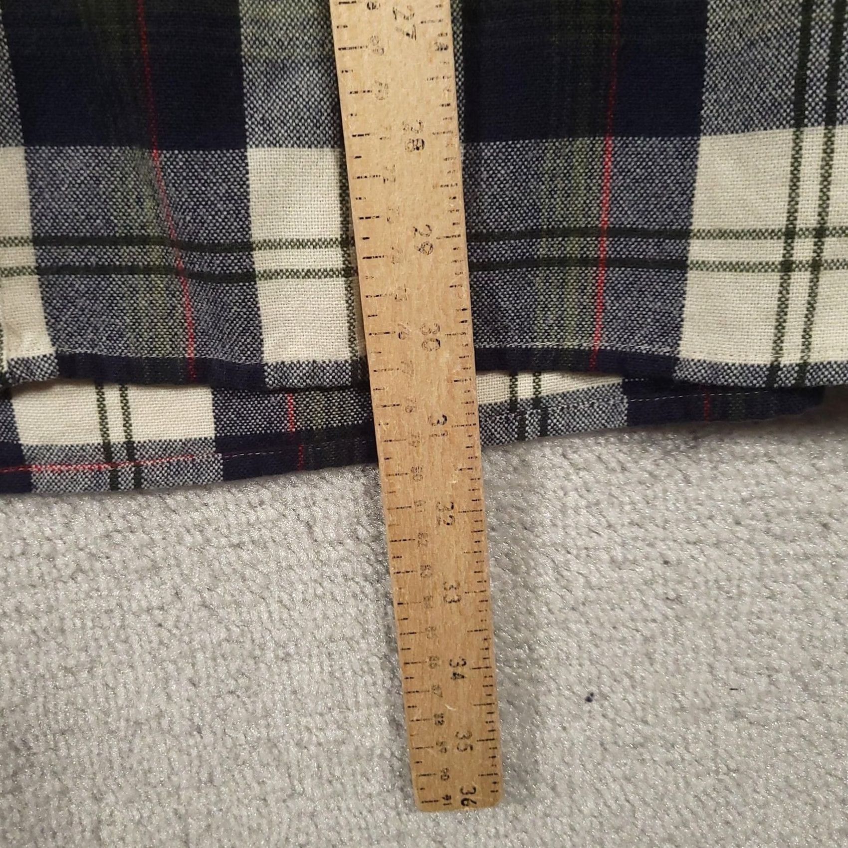 Vintage Back Packer Sportswear Shirt Mens LT Big & Tall Plaid Flannel Lined Navy Cream Blue | Button-Up | Long Sleeve | 100% Acrylic | Pocketed | Vintage No Size US L / EU 52-54 / 3 - 7 Thumbnail