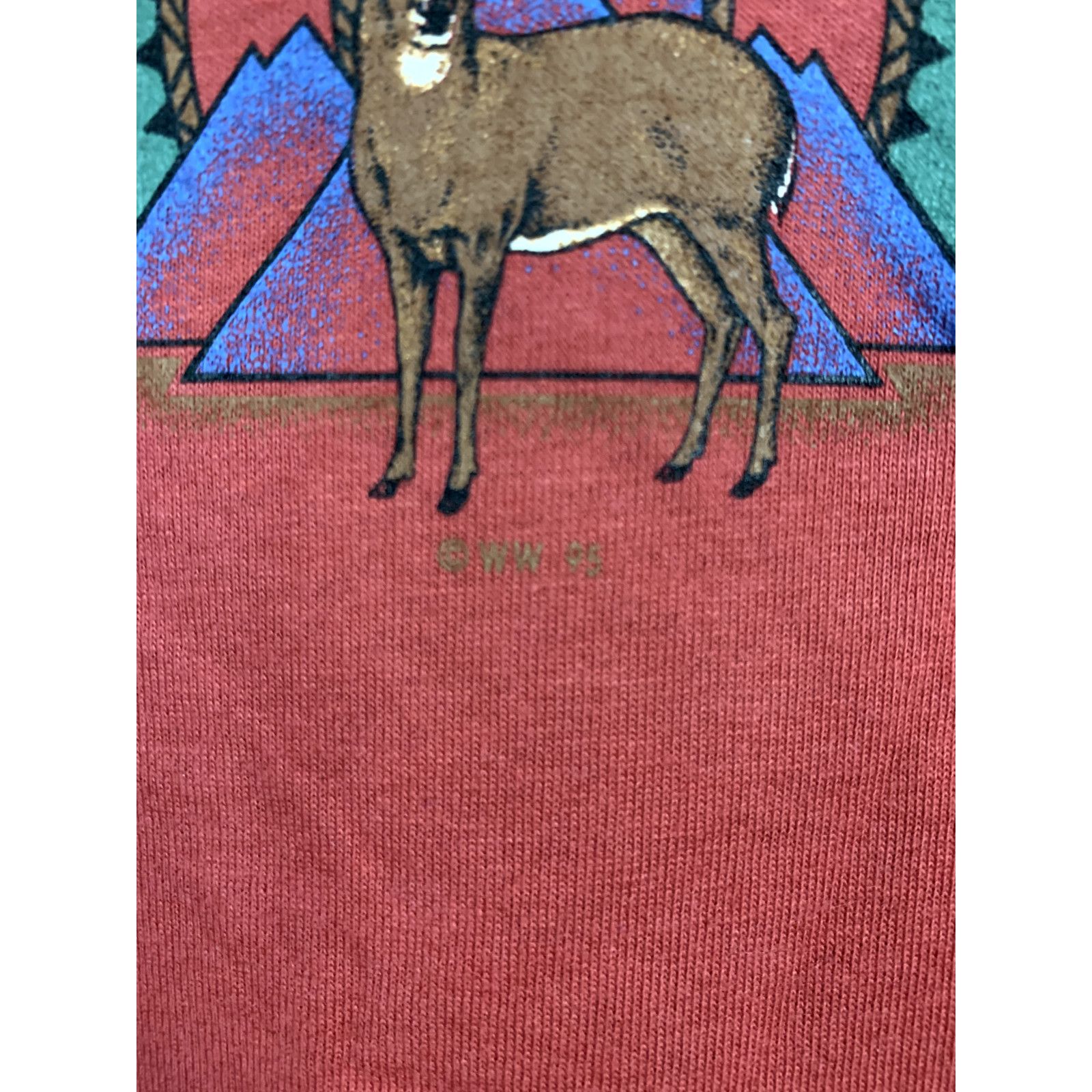 Jerzees Vintage Pennsylvania Pocono Mountains Shirt Red Tee 1995 L Size US L / EU 52-54 / 3 - 3 Thumbnail