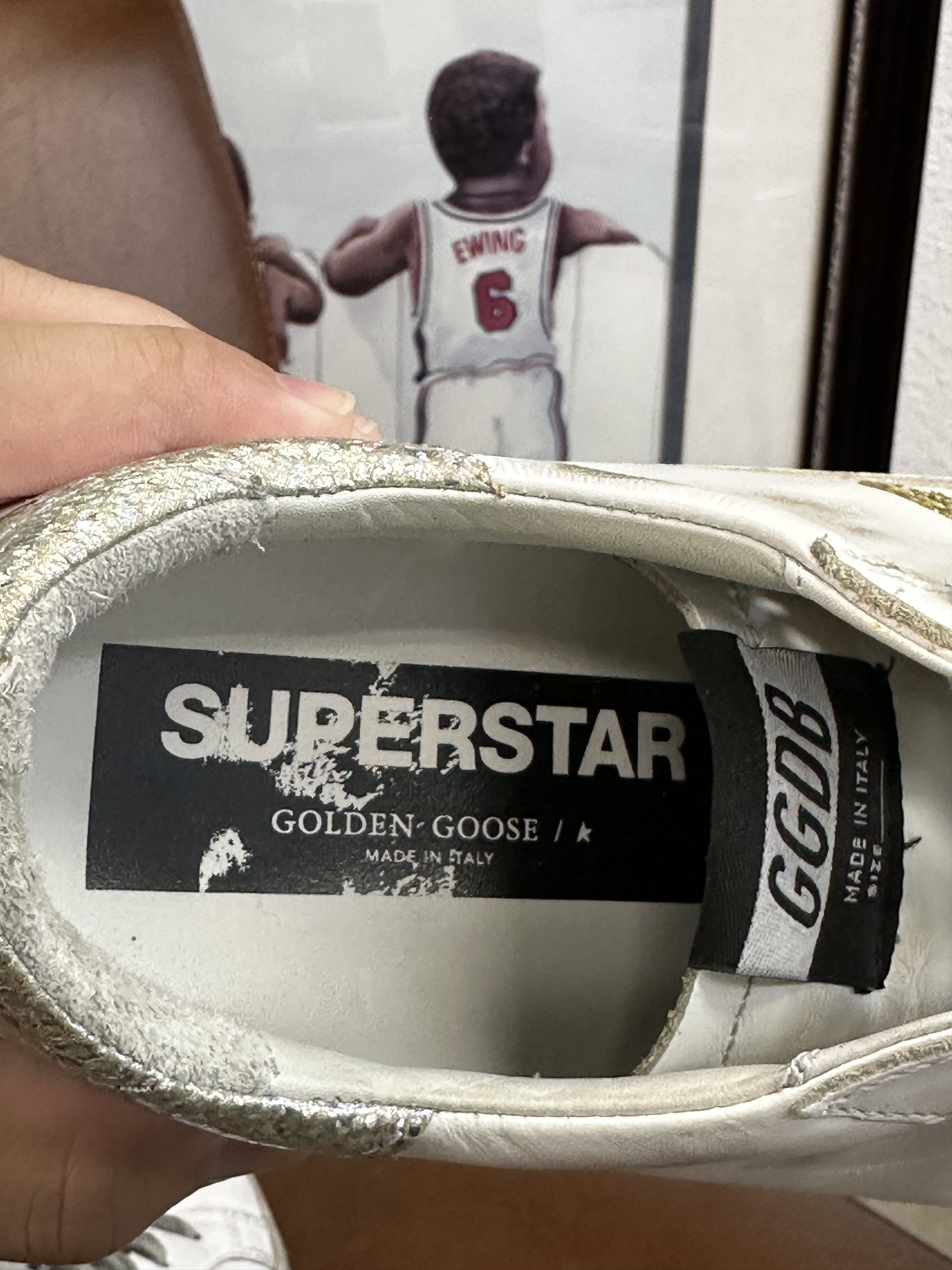 Golden Goose Golden Goose Super-Star Gold Glitter Star And Silver Heel Size US 8 / IT 38 - 8 Thumbnail