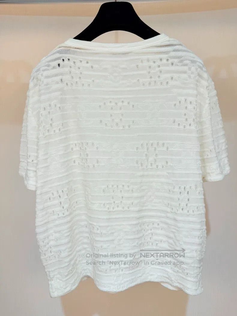 Chanel Chanel Full logo hollow short sleeves Size S / US 4 / IT 40 - 3 Thumbnail